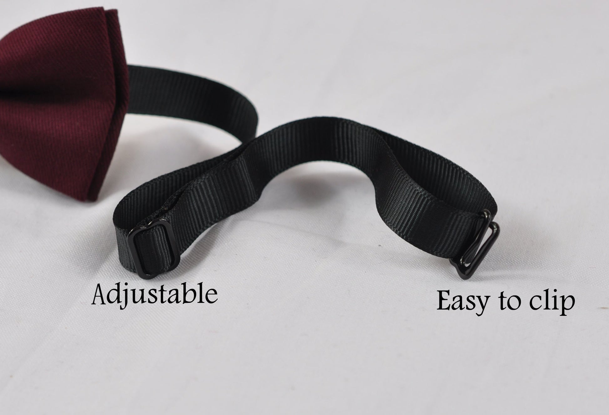 Burgundy Wine Red Cotton Bow tie + GREY GRAY Elastic Suspenders Braces Set for Men Adult / Youth Teenage / Boy Kids / Baby Infant Toddler