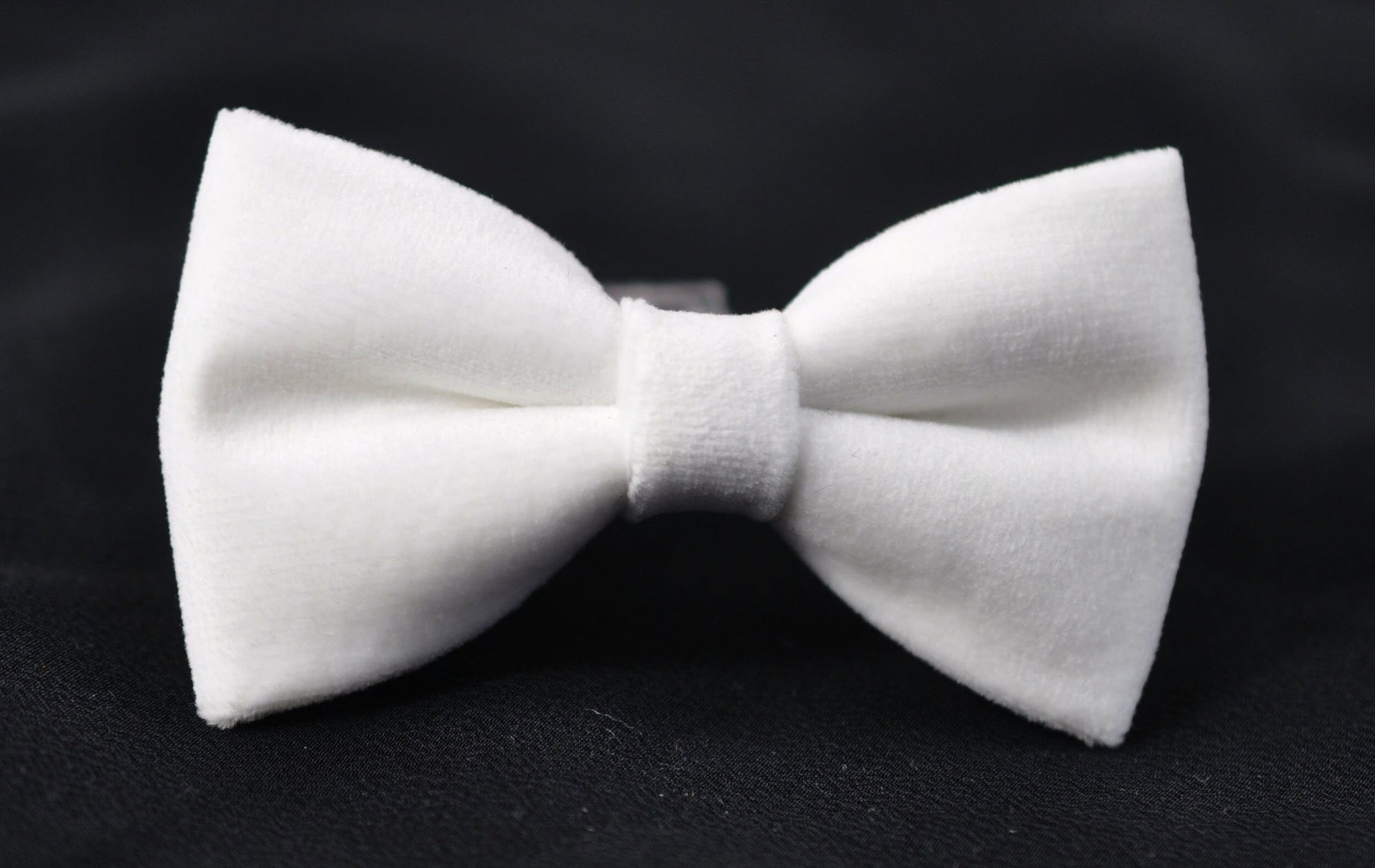 White Solid Velvet Bow tie + White Elastic Suspenders Braces for baby infant toddler / Boy Kids / Youth Teenage / Men Adult