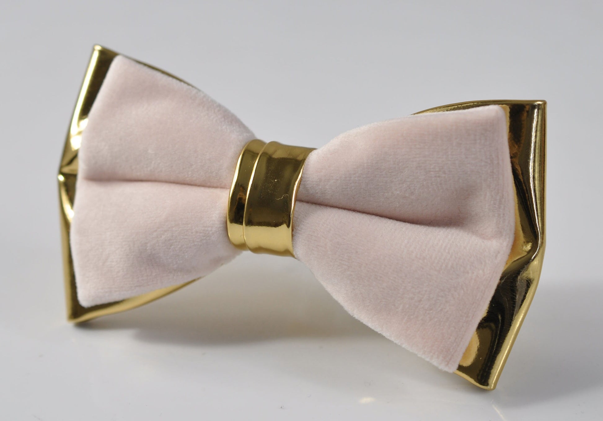 Baby Pink Velvet Gold Faux leather Bow tie + Dusty Pink Elastic Suspenders braces for Men / Youth Teenage / Boy Kids / Baby Infant Toddler