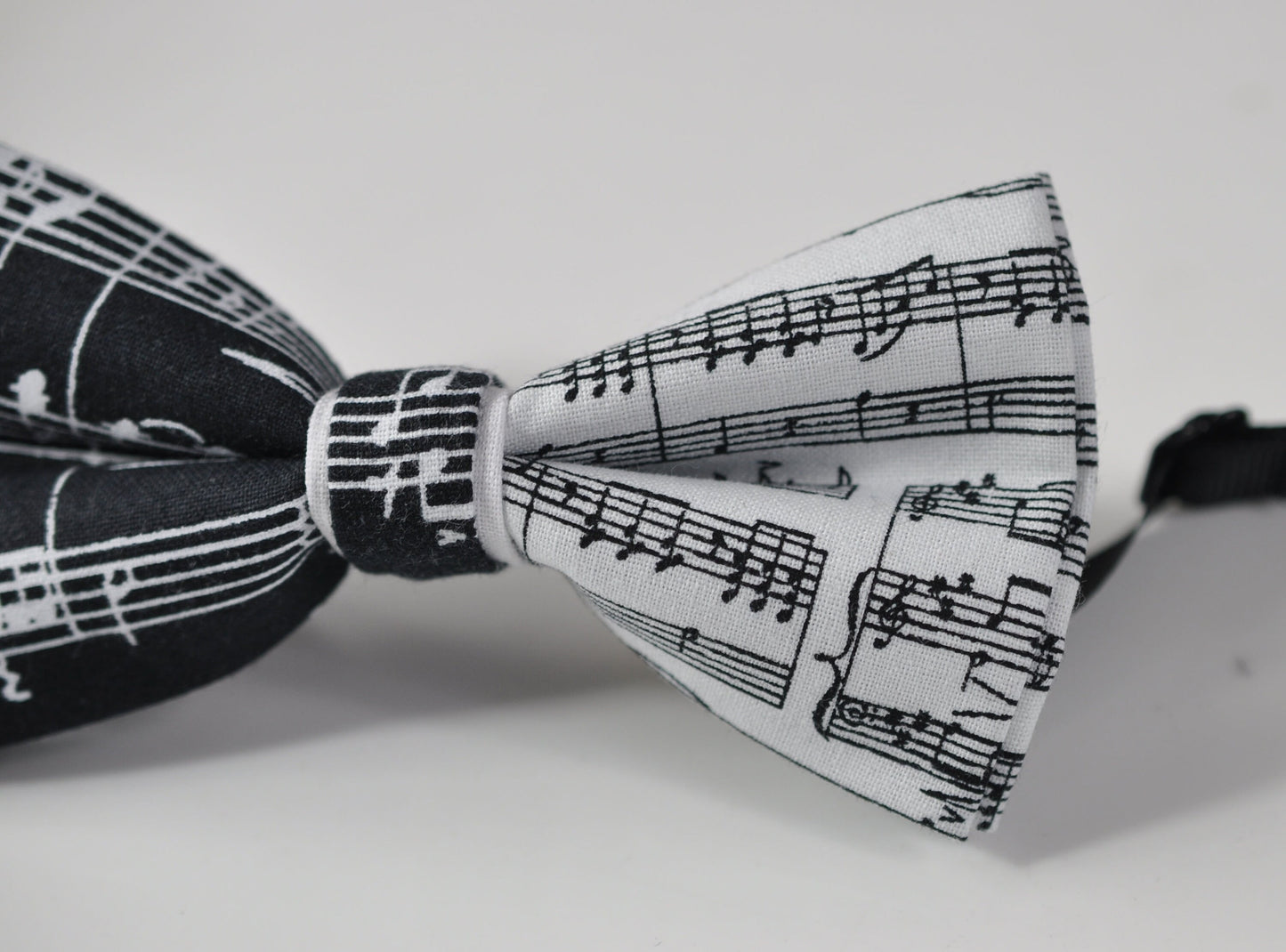 Black White Sheet Music Notes Pattern Cotton Bow tie Bowtie + Black White Elastic Suspenders Braces for Men / Youth / Boy Kids / Baby infant