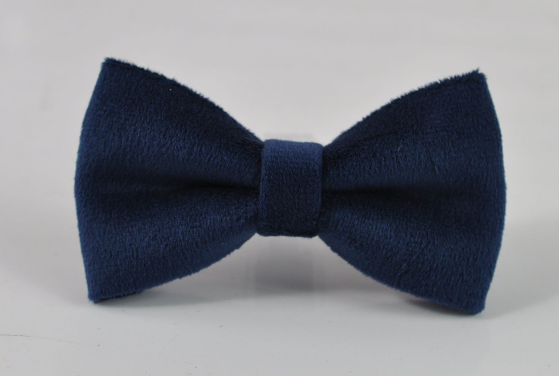 Navy Blue Velvet Bow tie Bowtie + Brown Skinny Faux Leather Adjustable Suspenders Braces For Baby inafant Toddler / Boy Kids / Youth Teenage