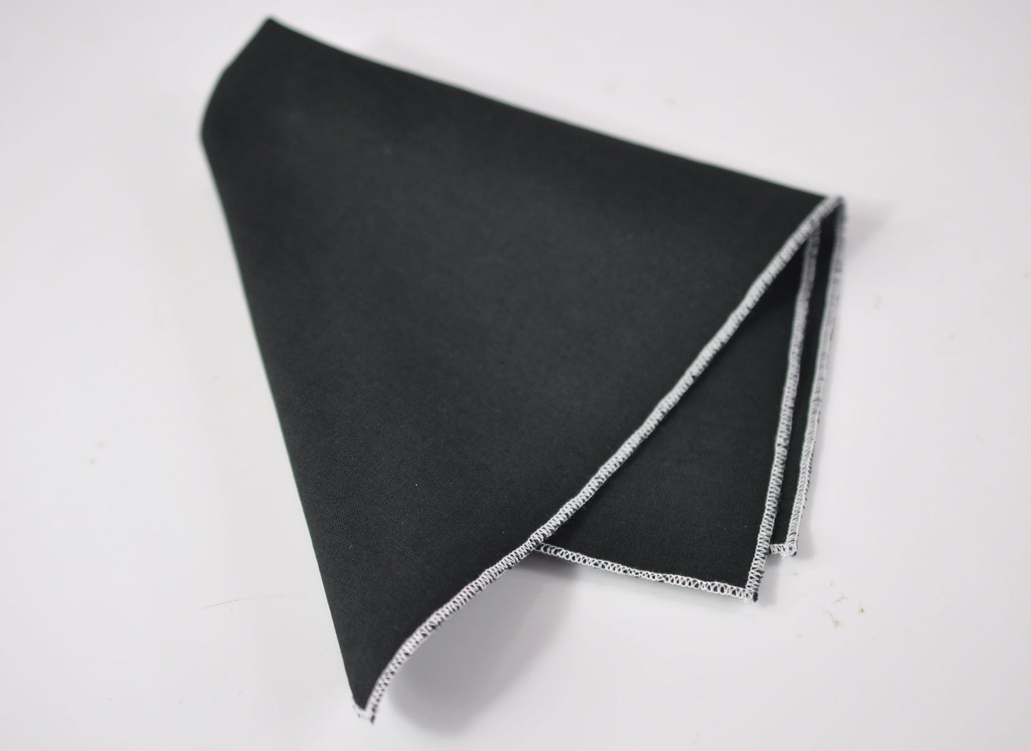 Men Adult Black + White 100% Cotton Bow tie Bowtie + Pocket Square Hanky Handkerchief Wedding Set