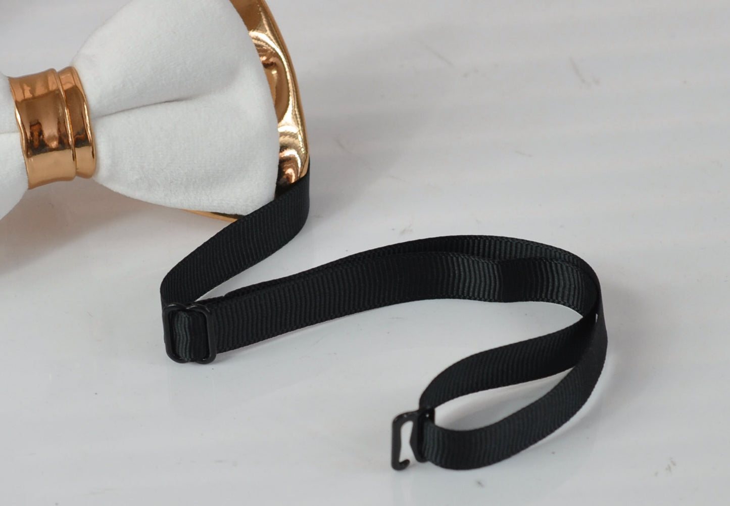 White Velvet & Rose Gold Faux Leather Bow tie + Begie Khaki Elastic suspenders braces Men Adult / Youth Teenage / Boy Kids / Baby infant