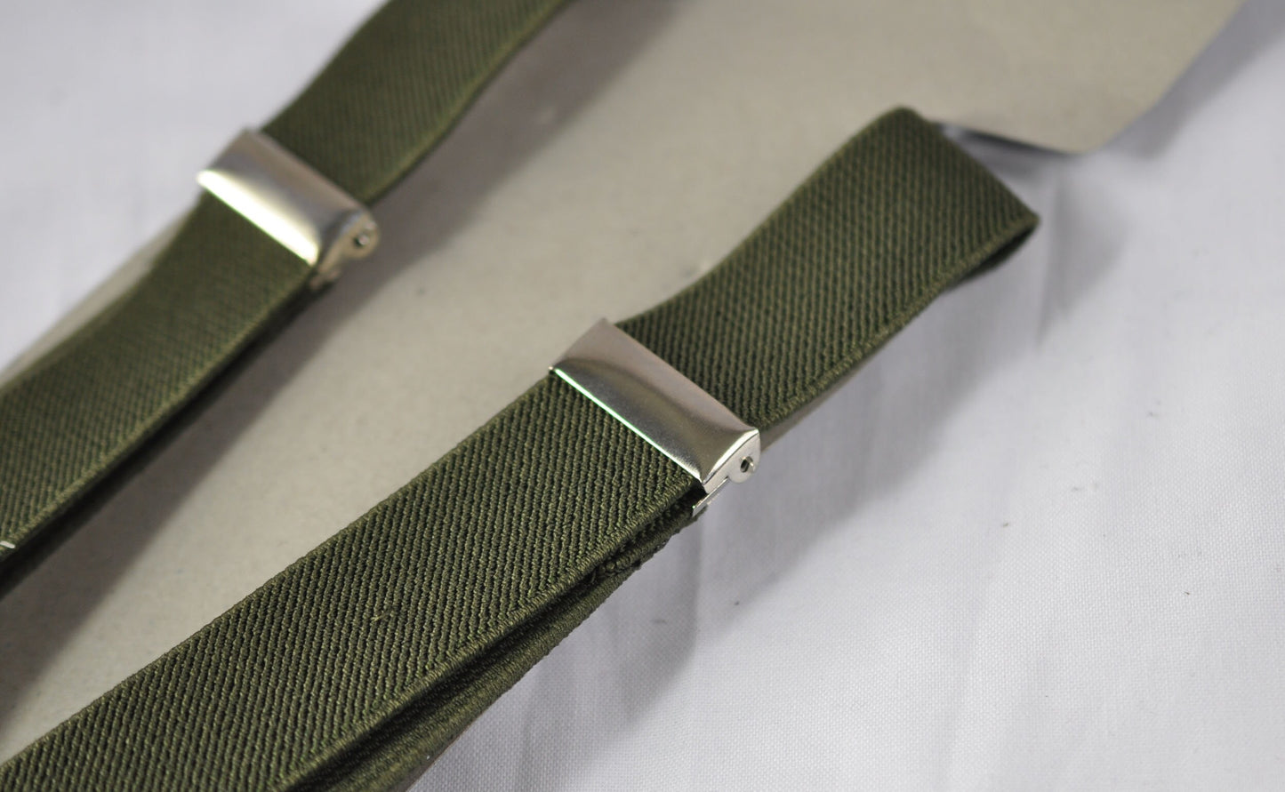 Olive Green Army Green Cotton Bow tie + Matched Elastic Braces Suspenders for Men Adult / Youth Teenage / Boy Kids / Baby Infant Toddler