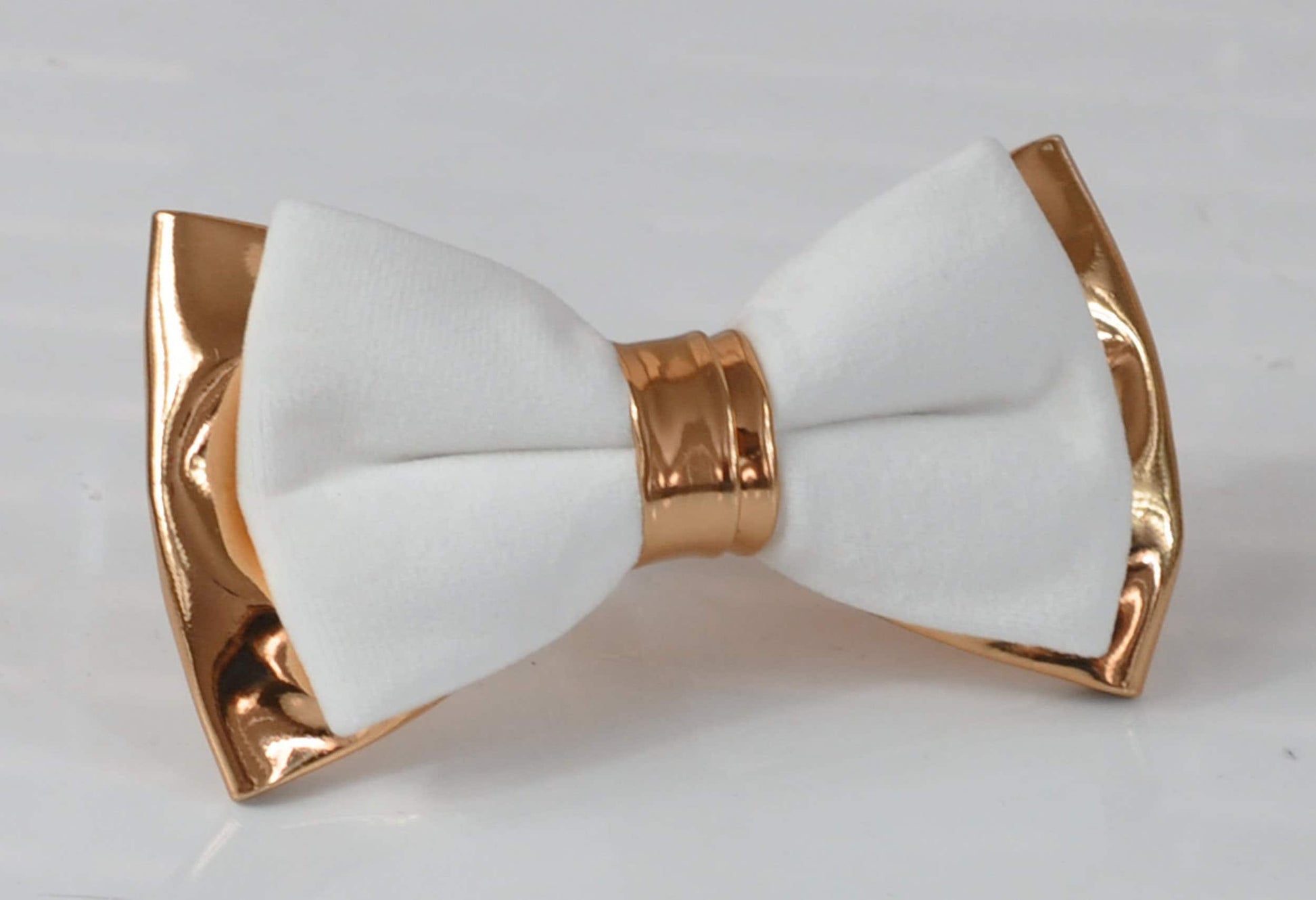 White Velvet & Rose Gold Faux Leather Bow tie + Dusty Pink Elastic suspenders braces Men / Youth Teenage / Boy Kids / Baby infant Toddler