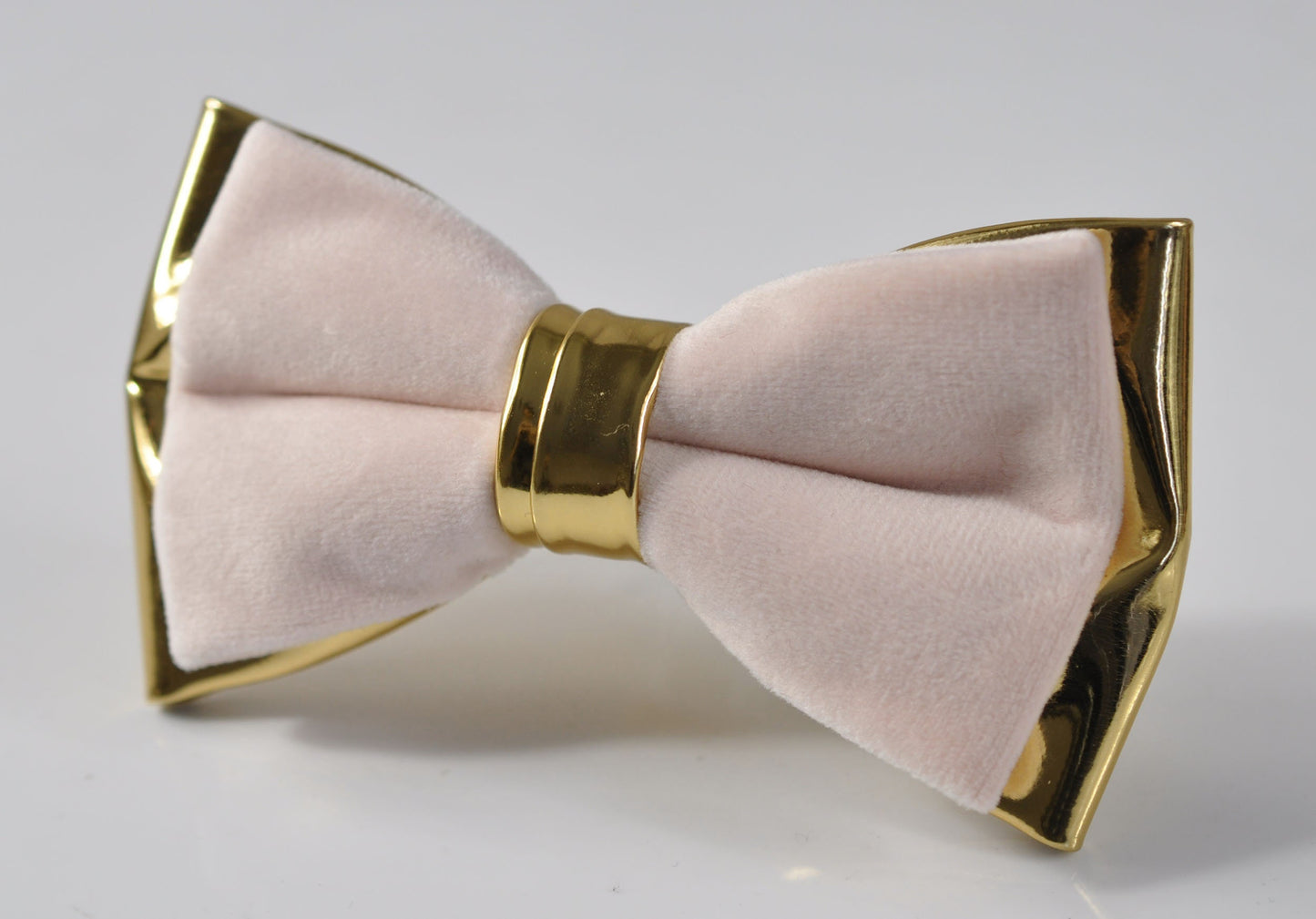 Baby Pink Velvet Gold Faux leather Bow tie + Khaki Beige Elastic Suspenders braces for Men / Youth Teenage / Boy Kids / Baby Infant Toddler