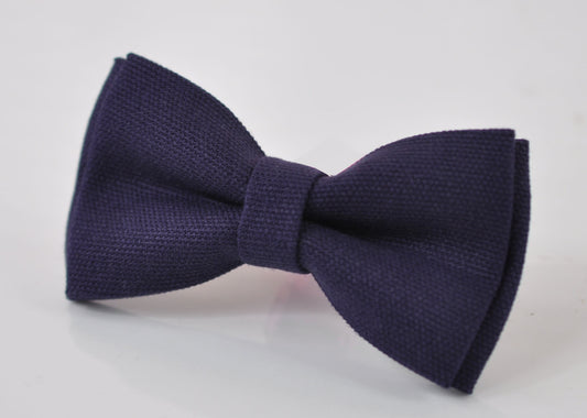 Dark Purple Plum Grape Purple Pretied Cotton Handmade Bow tie Bowtie for Men Adult / Youth Teenage / Boy Kids / Toddler Baby Infant