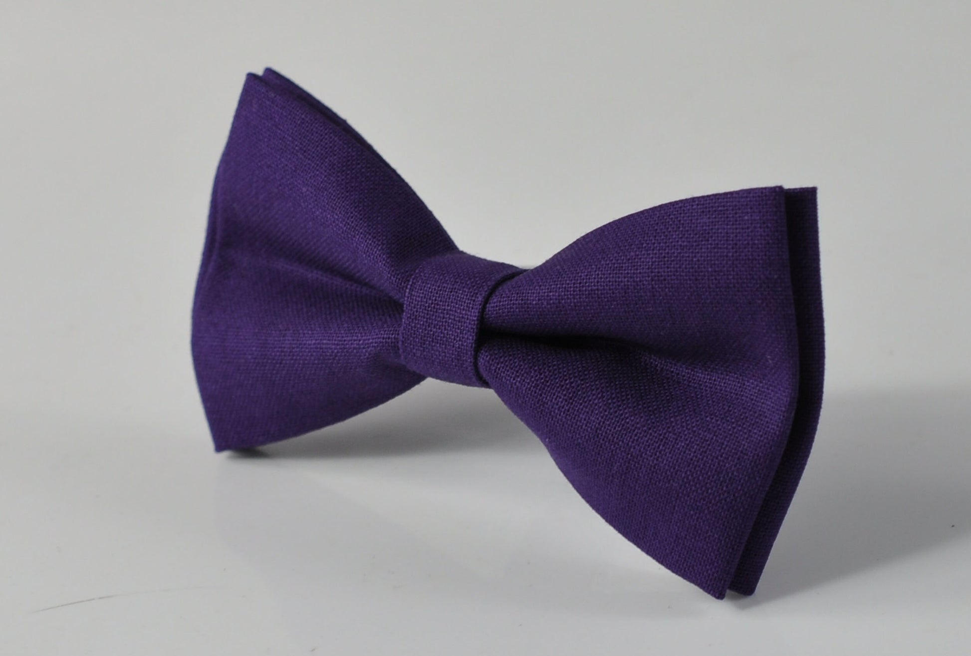 Eggplant Purple Violet Dark Purple Pretied Cotton Handmade Bow tie Bowtie for Men Adult / Youth Teenage / Boy Kids / Toddler Baby Infant