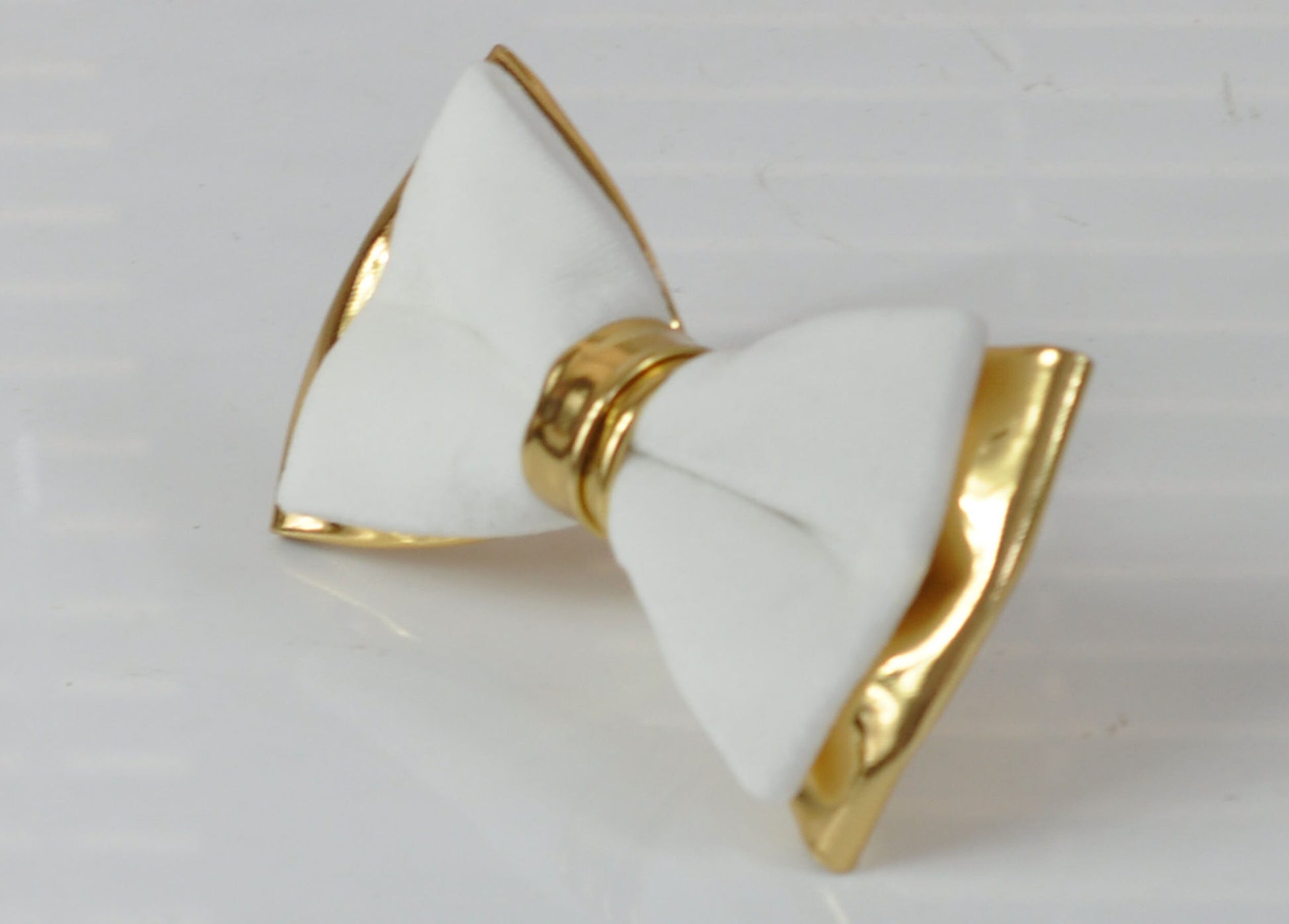 White Velvet & Gold Faux Leather Bow tie + Begie Khaki Elastic suspenders braces for Men Adult / Youth Teenage / Boy Kids / Baby infant