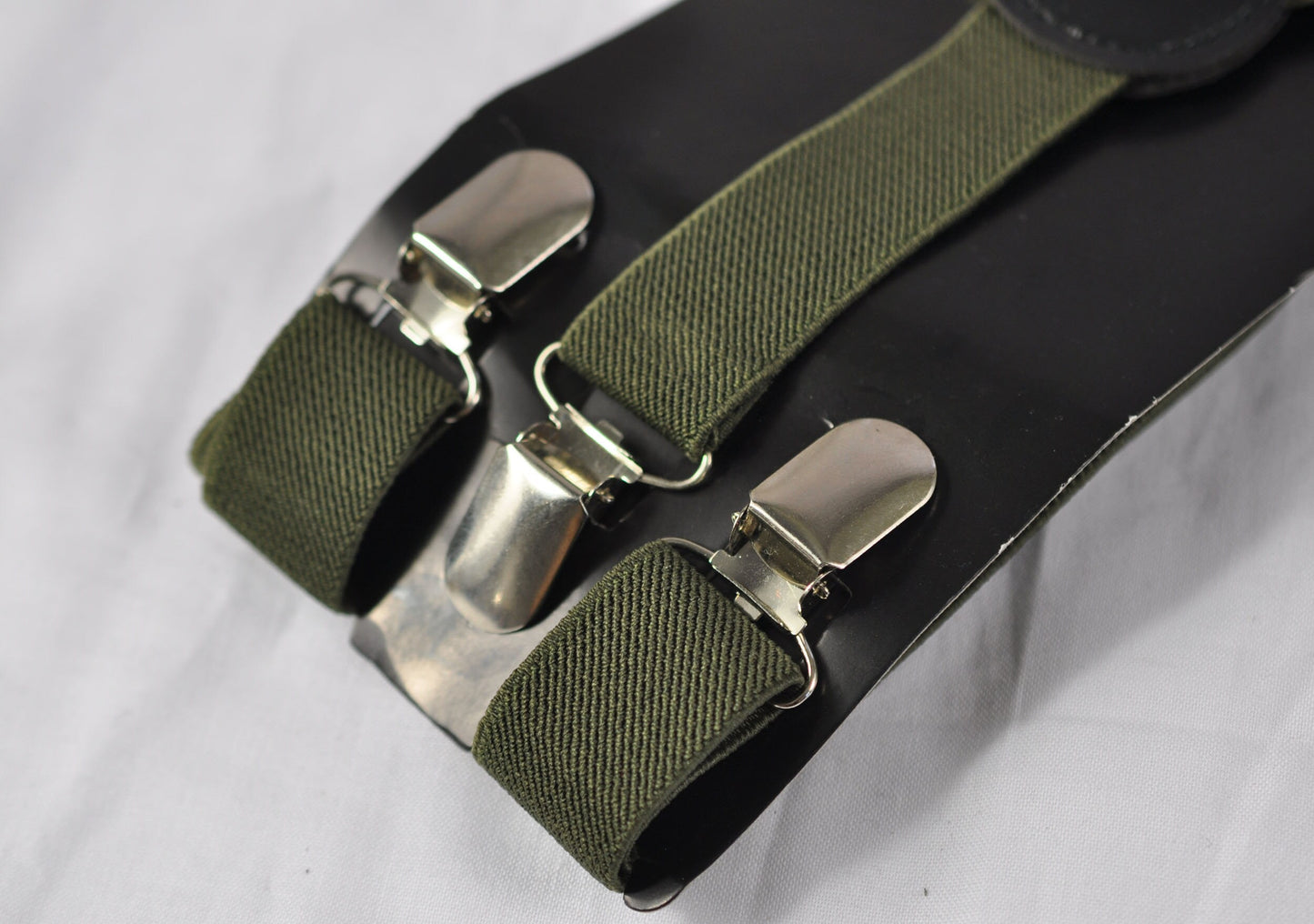 Olive Green Army Green Cotton Bow tie + Matched Elastic Braces Suspenders for Men Adult / Youth Teenage / Boy Kids / Baby Infant Toddler
