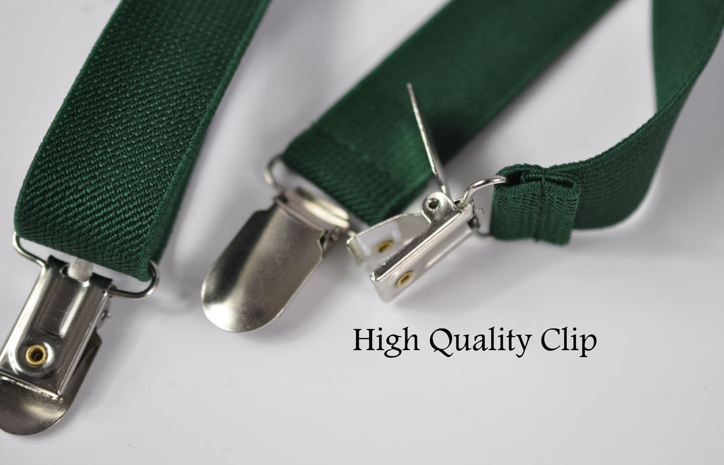 Men Women Dark Emerald Green Bottle Green 25mm 2.5cm Wide X-Back Adjustable Pants Elastic Suspenders Braces Fits Height 150cm to 210cm