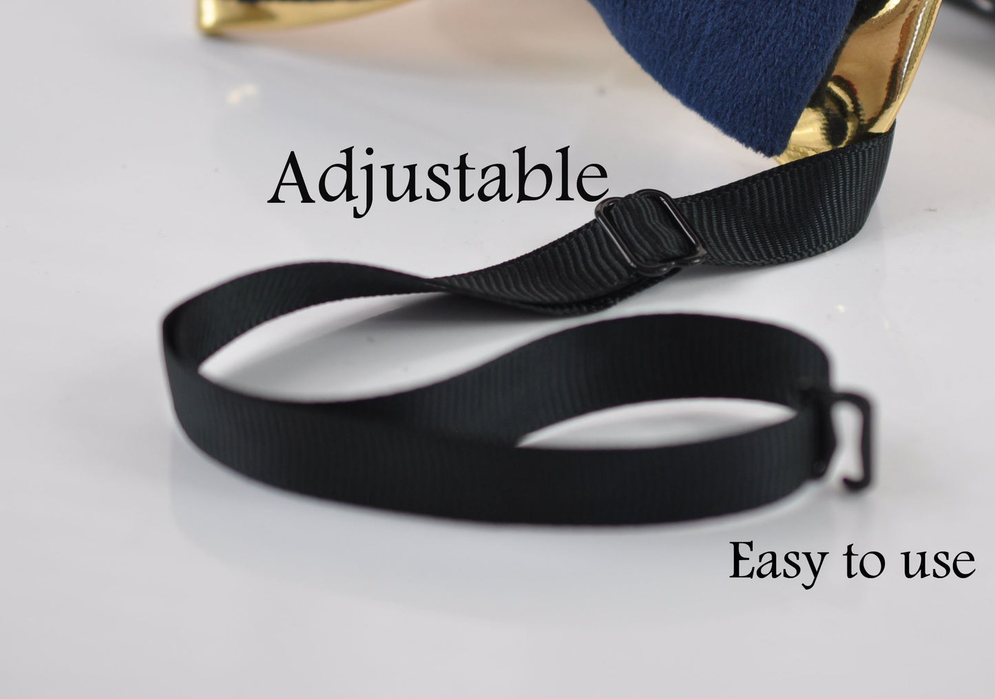 Navy Blue Velvet Gold Faux Leather Bow tie + Army Green Elastic Suspenders Braces for Men / Youth Teenage / Boy Kids / Baby Infant Toddler