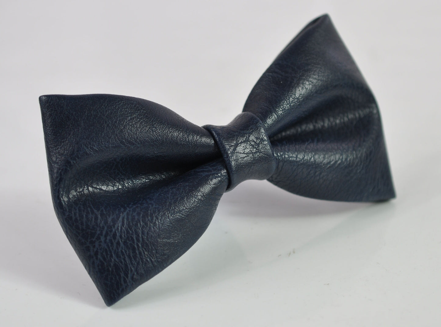 Dark Navy Blue Faux Leather Pretied Bow Tie Bowties Wedding Party for Men Adult / Youth Teenage / Toddler Boy / Baby Infant Toddler