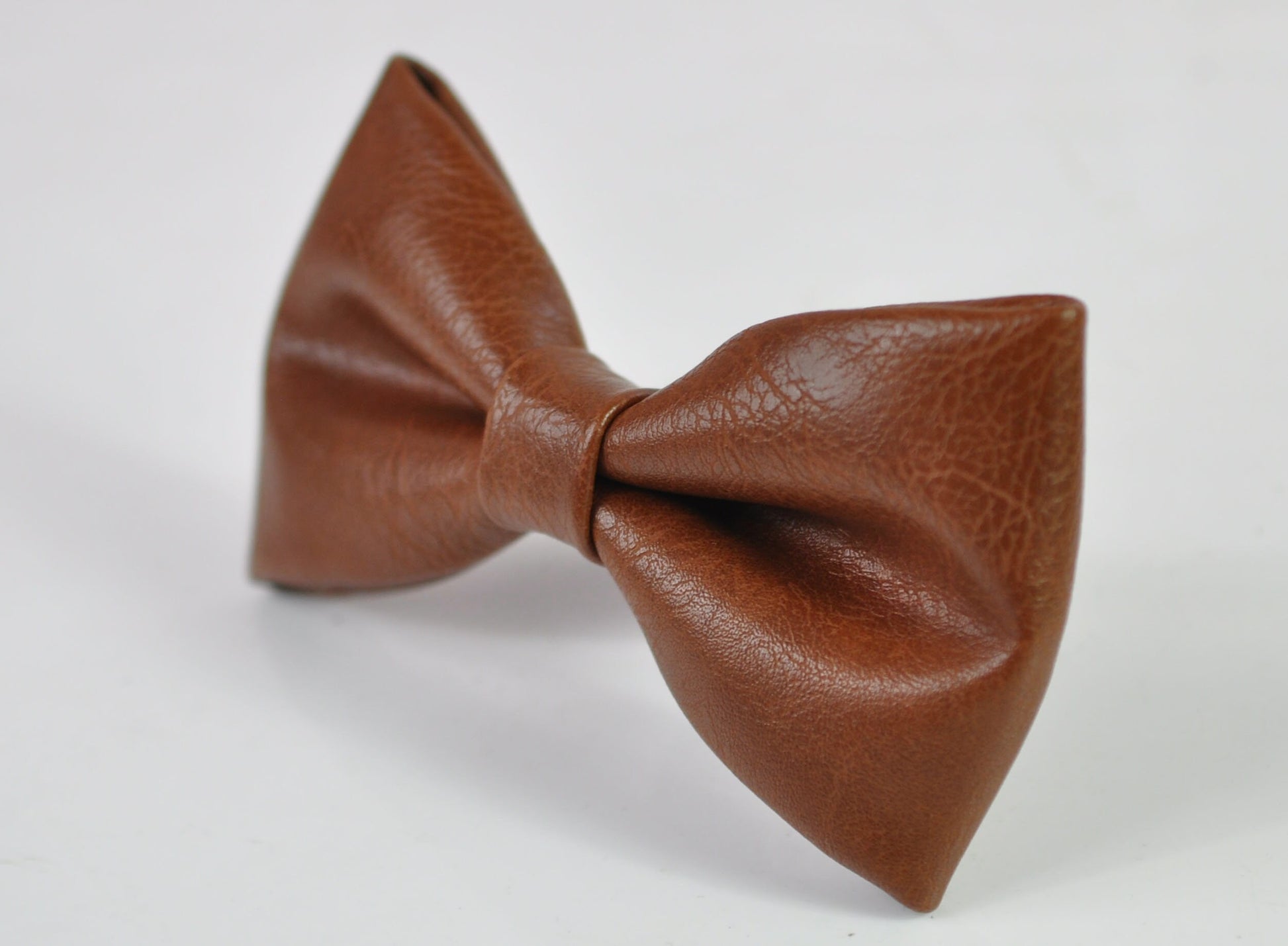 Toffee Brown Faux Leather Bow tie + Matched Elastic Suspenders Braces for Baby infant Toddler / Boy Kids / Youth Teenage / Adult Men