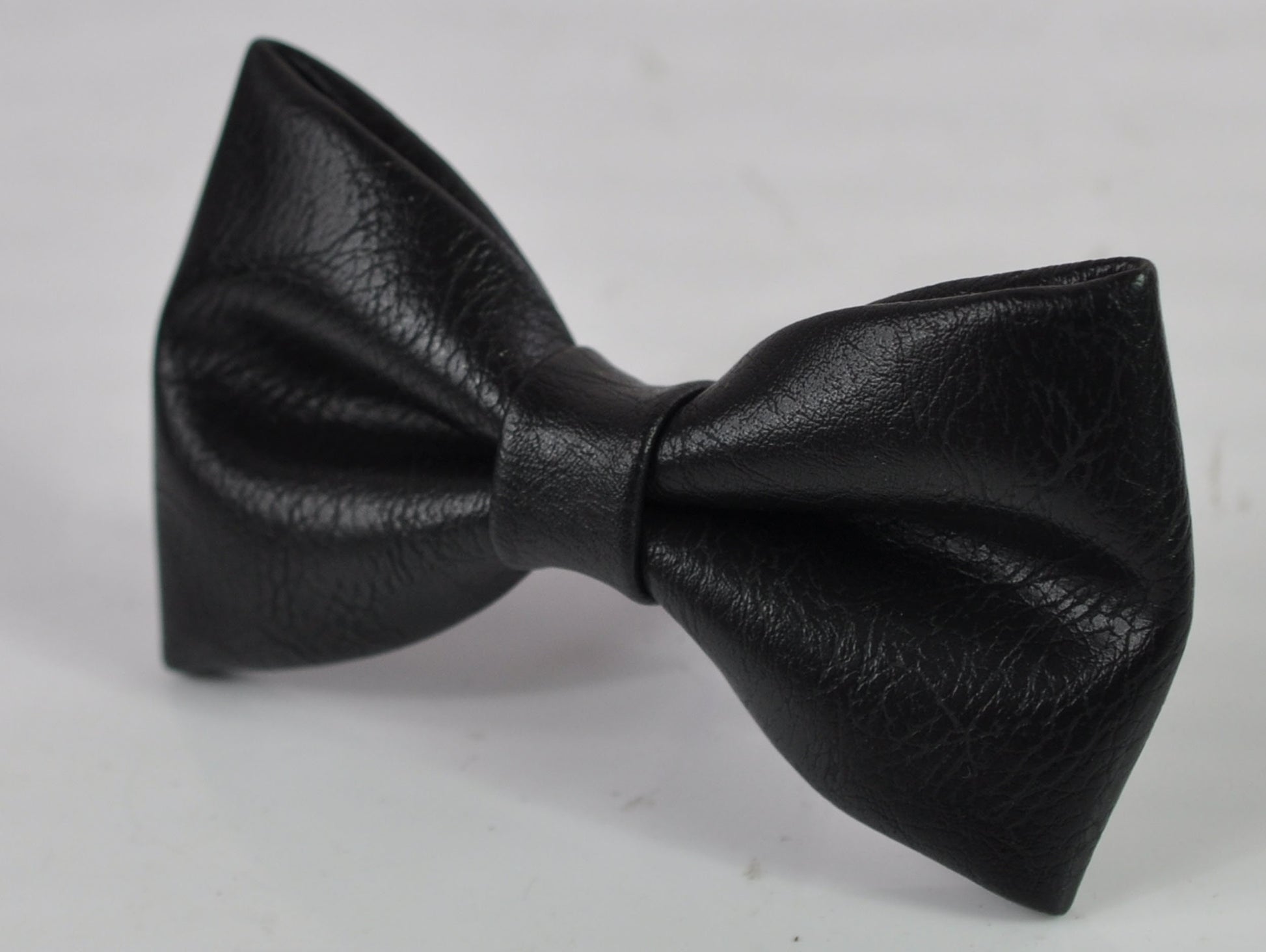 Black Faux Leather Bow tie Bowtie + Matched Elastic Suspenders Braces for Baby infant Toddler / Boy Kids / Youth Teenage / Adult Men
