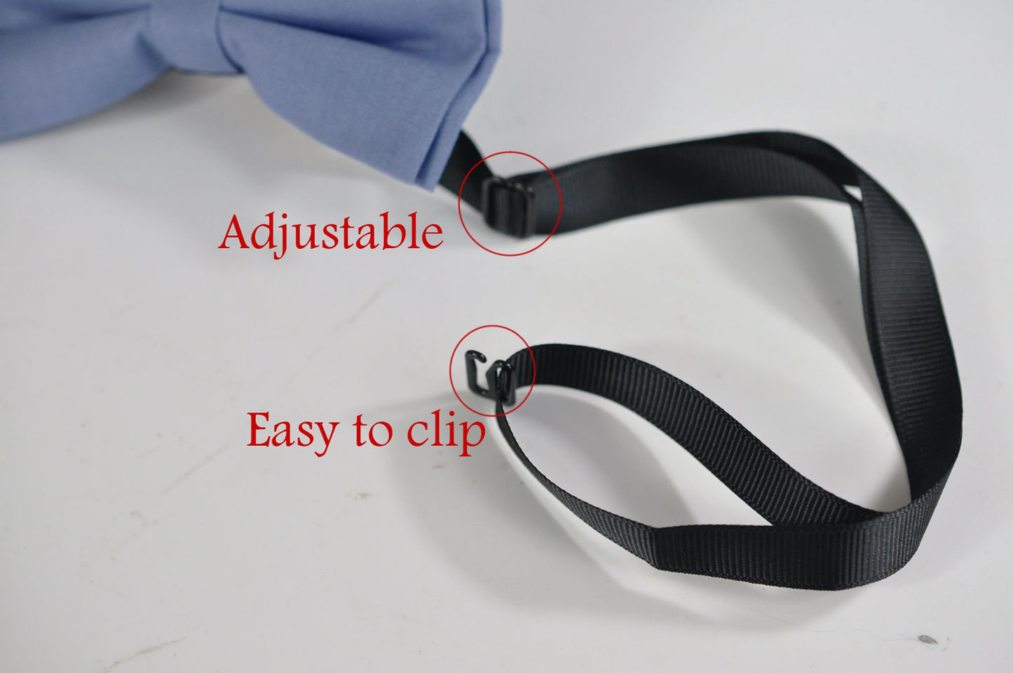 Dusty Blue Cotton Bow tie + Grey Gray Adjustable Elastic Suspenders Braces for Baby infant Toddler / Kids Page Boy Toddler / Youth Teenage
