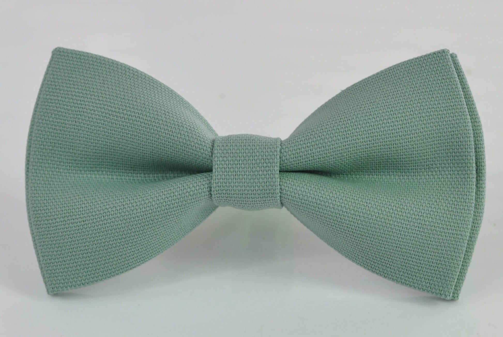 Sage Green Cotton Bow tie + Emerald Green Elastic Suspenders Braces for Men / Youth Teenage / Boy Kids / Baby Infant Toddler Wedding Prom