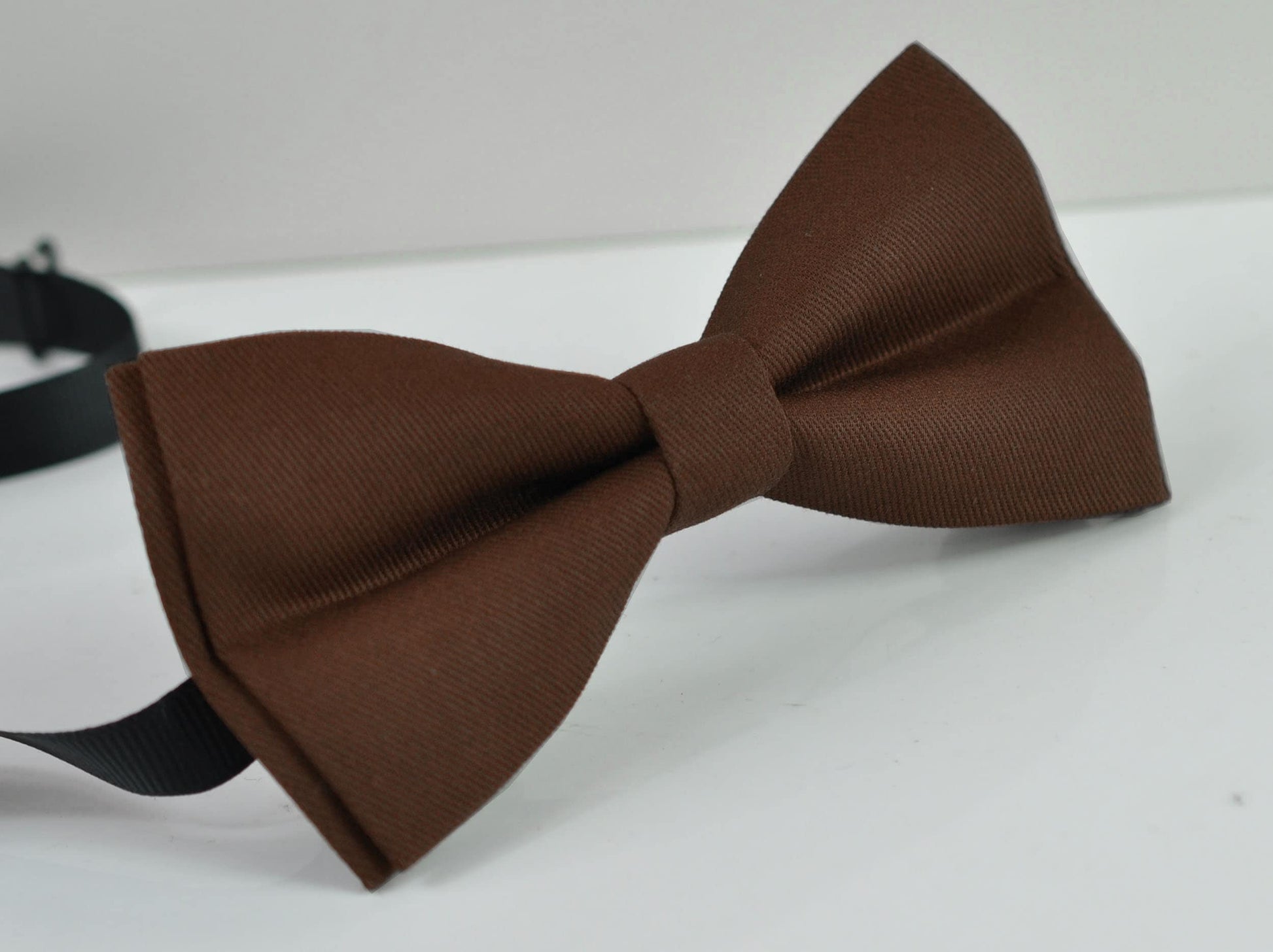 MEN Adult Toffee Brown Cotton Pre tied Bow tie Bowtie for Wedding Party Prom