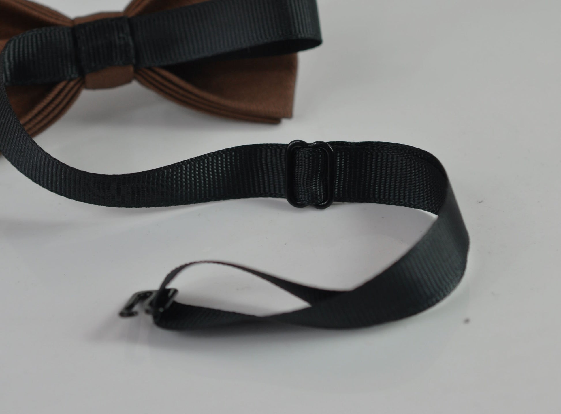 Toffee Brown Cotton Bow tie + Dark Grey Gray Elastic Suspenders Braces for Men Adult / Youth Teenage / Boy Kids / Toddler Baby Infant