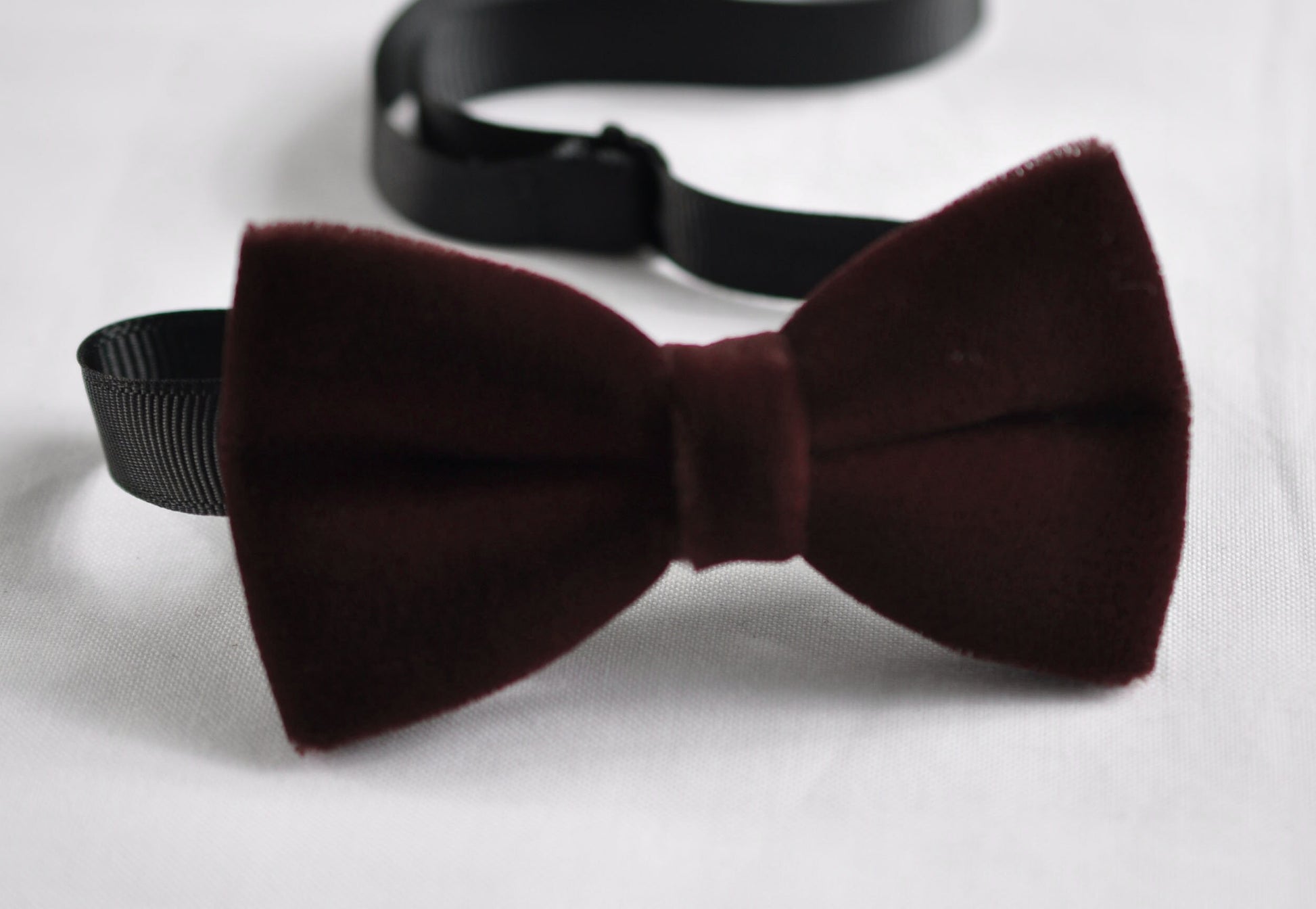 Dark Brown Velvet Bow tie + Light Grey Gray Elastic Suspenders Braces for baby infant toddler / Boy Kids / Youth Teenage / Men Adult