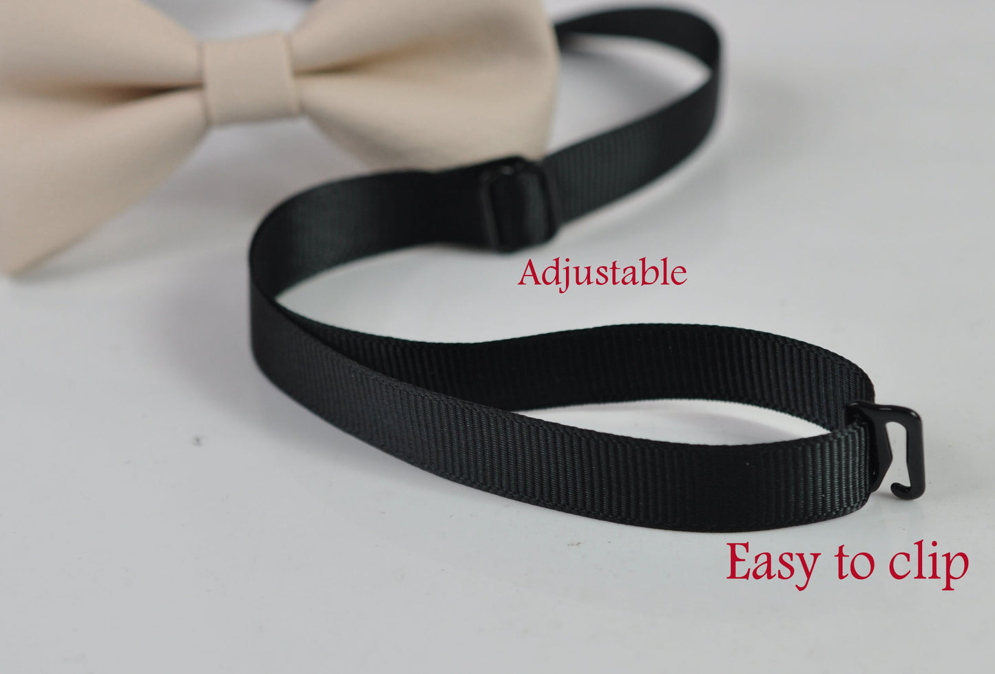 Cream White Pearl White Faux Leather Pre tied Bow tie Bowtie for Men Adult / Youth Teenage / Boy Kids / Baby Infant Toddler