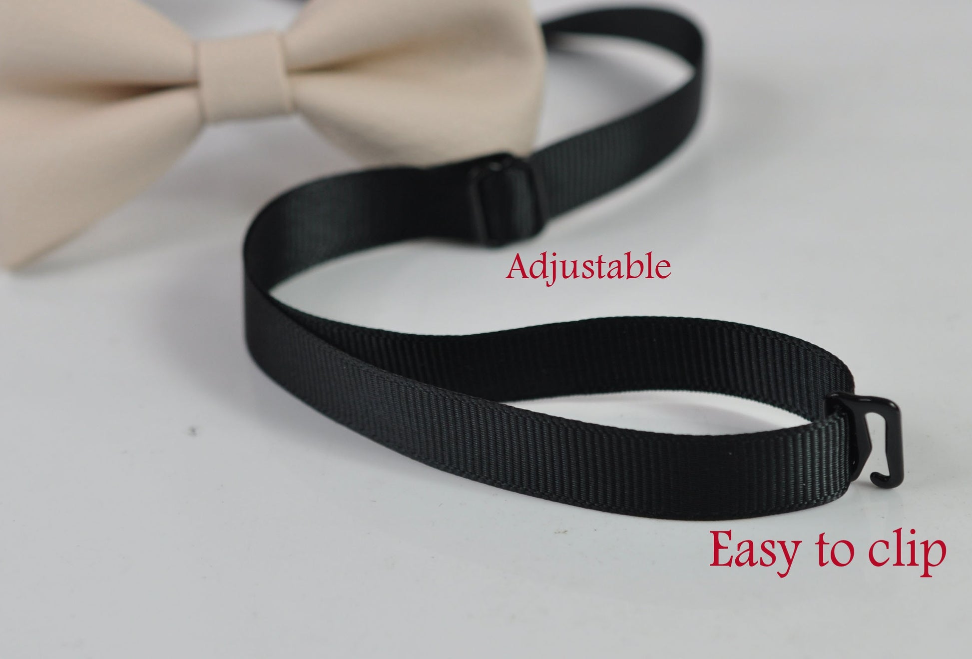 Cream White Pearl White Faux Leather Pre tied Bow tie Bowtie for Men Adult / Youth Teenage / Boy Kids / Baby Infant Toddler