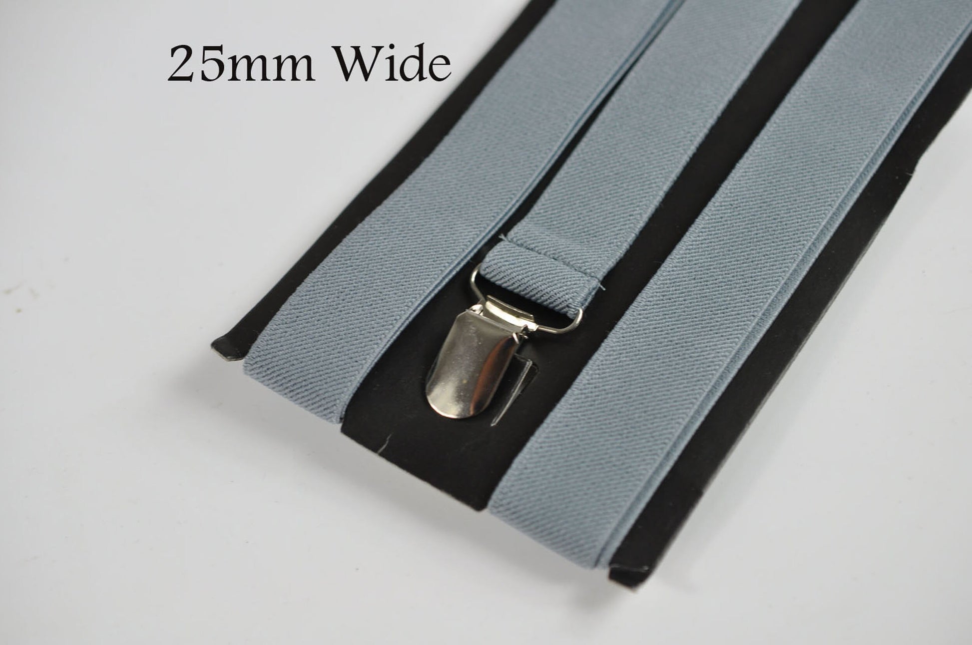 Silver Grey and Gold Faux Leather Bow tie + Light Grey Elastic Suspenders Braces for Men / Youth Teenage / Boy Kids / Baby Infant Toddler