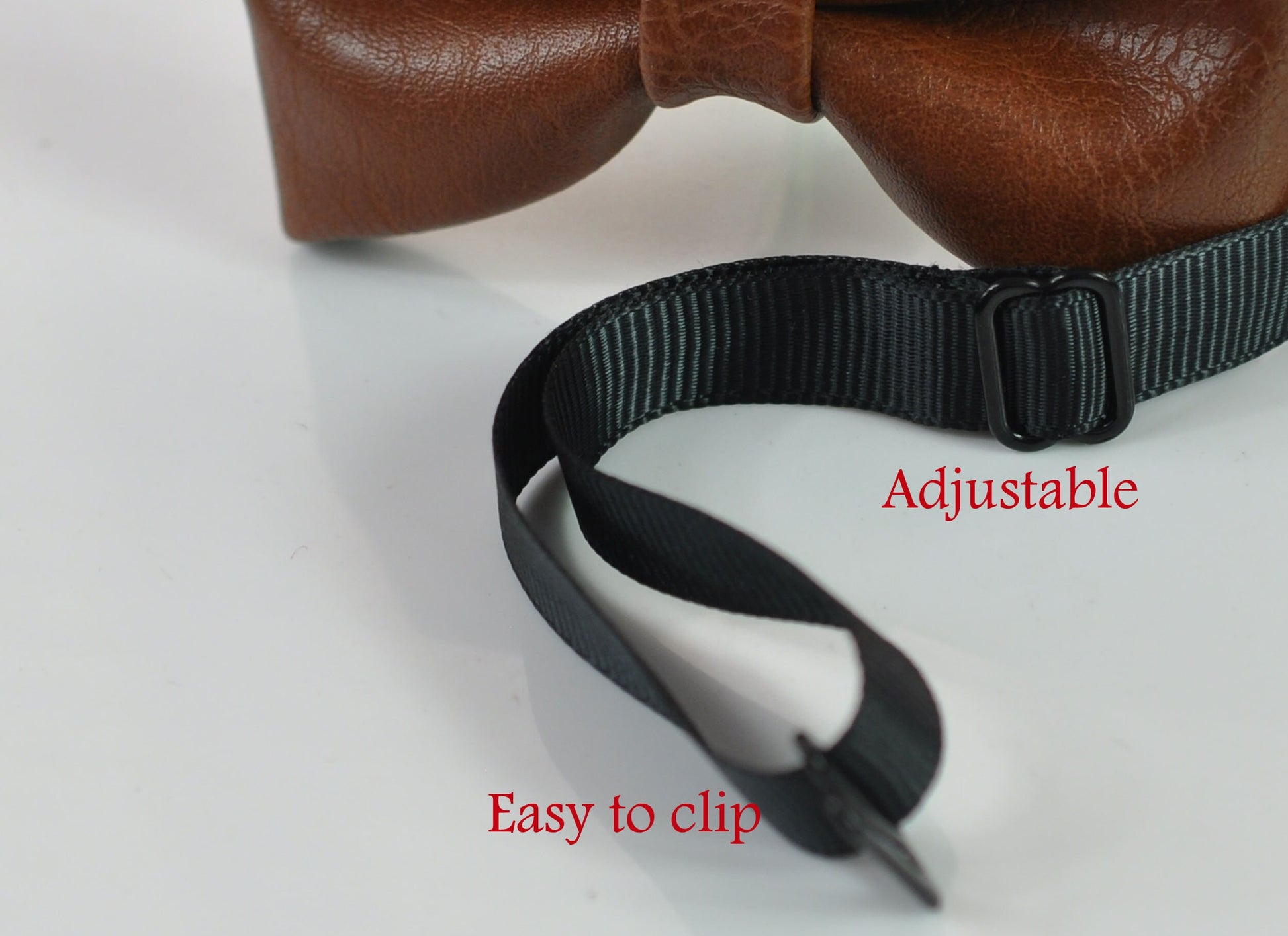 Toffee Brown Faux Leather Bow tie + Matched Elastic Suspenders Braces for Baby infant Toddler / Boy Kids / Youth Teenage / Adult Men