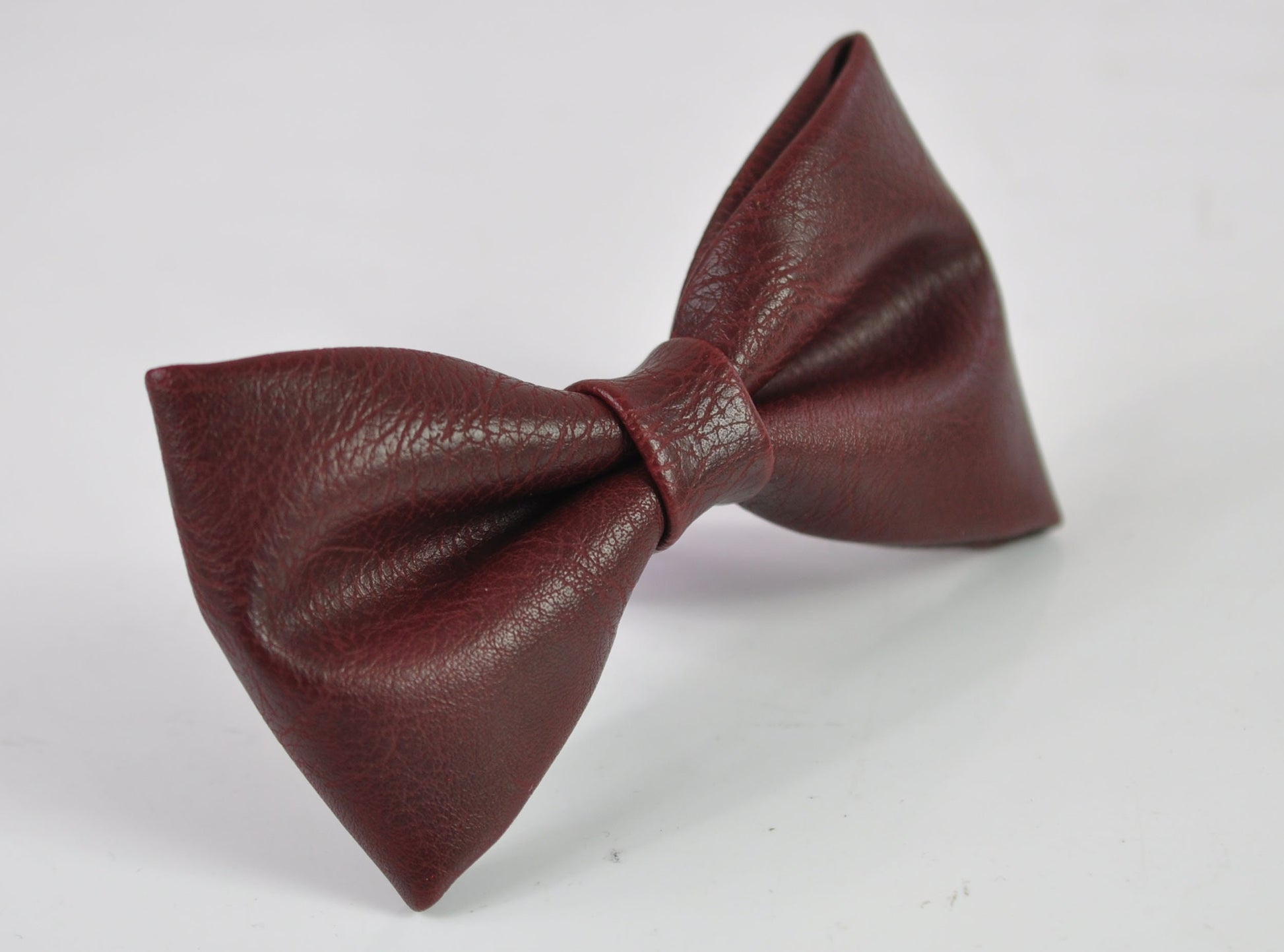 Burgundy Red Dark Red Faux Leather Bow tie + Wine Red Elastic Suspenders Braces Baby infant Toddler / Boy Kids / Youth Teenage / Adult Men