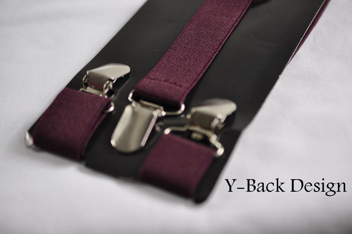 Burgundy Red Dark Red Faux Leather Bow tie + Wine Red Elastic Suspenders Braces Baby infant Toddler / Boy Kids / Youth Teenage / Adult Men