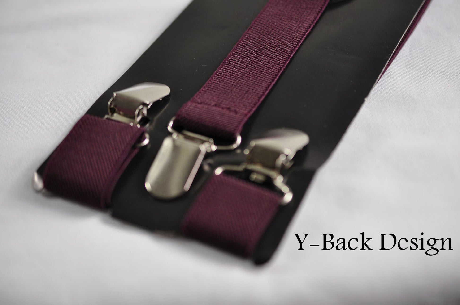 Burgundy Red Dark Red Faux Leather Bow tie + Wine Red Elastic Suspenders Braces Baby infant Toddler / Boy Kids / Youth Teenage / Adult Men