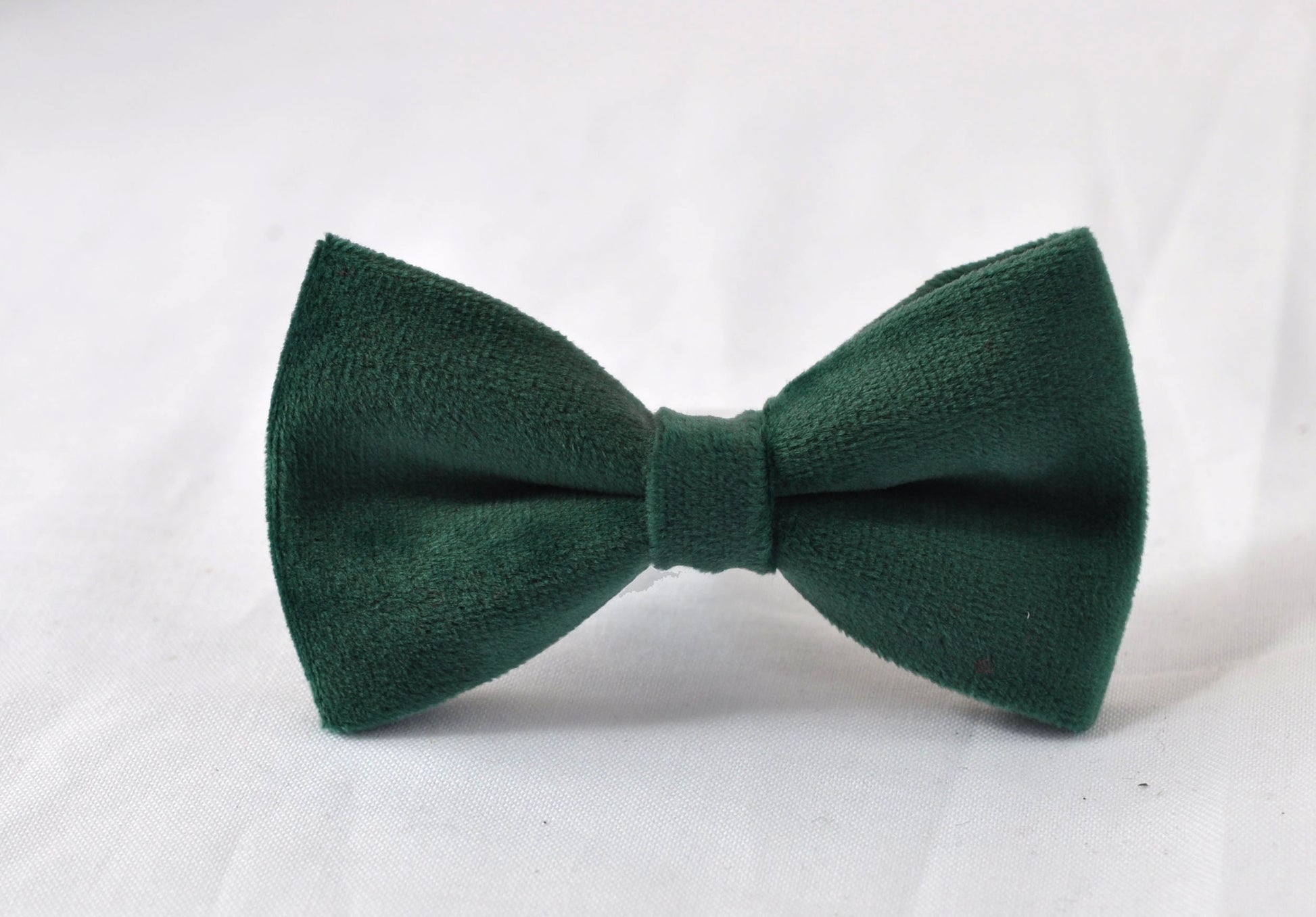 Emerald Green Dark Green Velvet Bow tie Bowtie + Pocket Square Hanky Handkerchief for Men / Youth Teenage / Boy Kids / Infant Toddler Baby