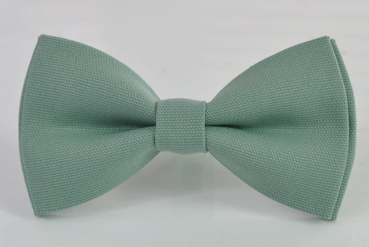 MEN Adult Sage Green Pretied Cotton Bowtie Bow Tie Wedding Prom Party