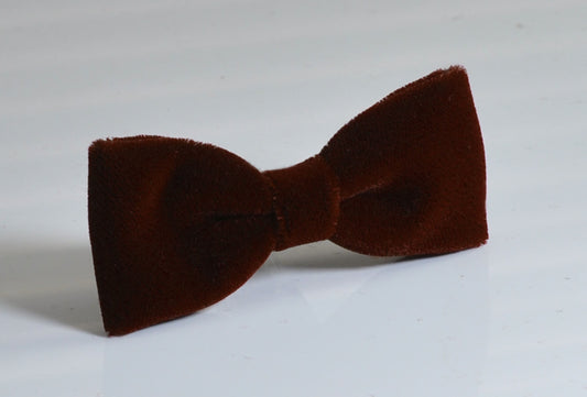 Dark Brown Coffee Velvet Pre tied SKINNY NARROW Bow Tie Bowtie for Men Adult / Youth Teenage / Boy Kids / Baby Infant Toddler Wedding