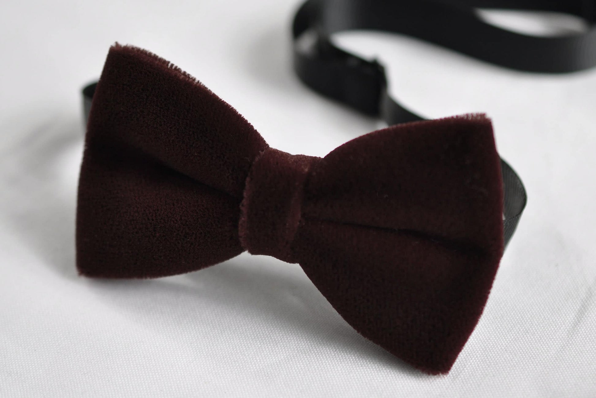 Dark Brown Velvet Bow tie + Light Grey Gray Elastic Suspenders Braces for baby infant toddler / Boy Kids / Youth Teenage / Men Adult