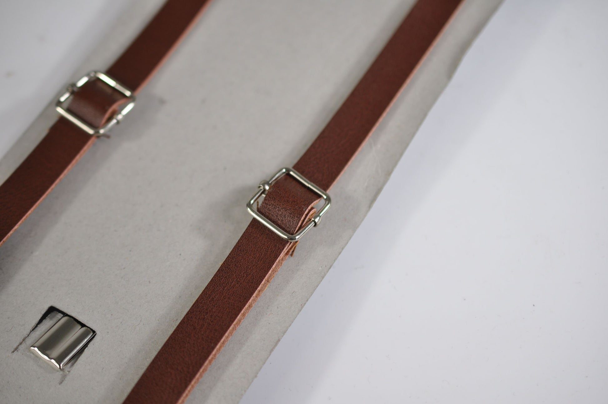 Sage Green Cotton Gold Faux Leather Bow tie + Brown Faux Leather Suspenders Braces for Youth Teenage / Boy Kids / Baby Infant Toddler