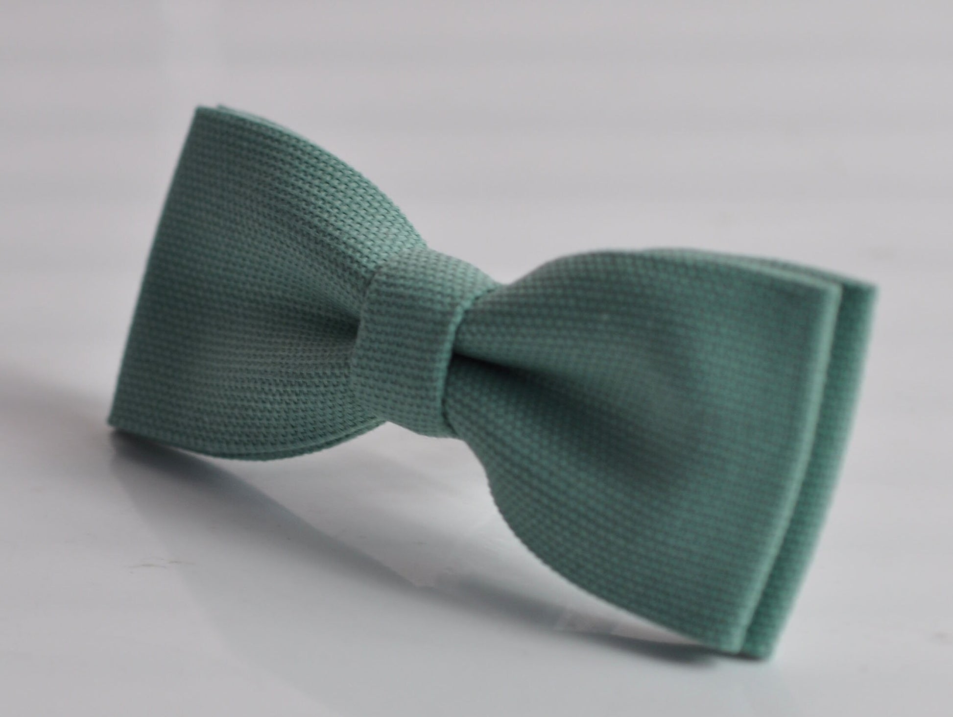 Sage Green Cotton Skinny Narrow Bow Tie + Black Elastic Suspenders Braces for Men / Youth Teenage / Boy Kids / Baby Infant Toddler