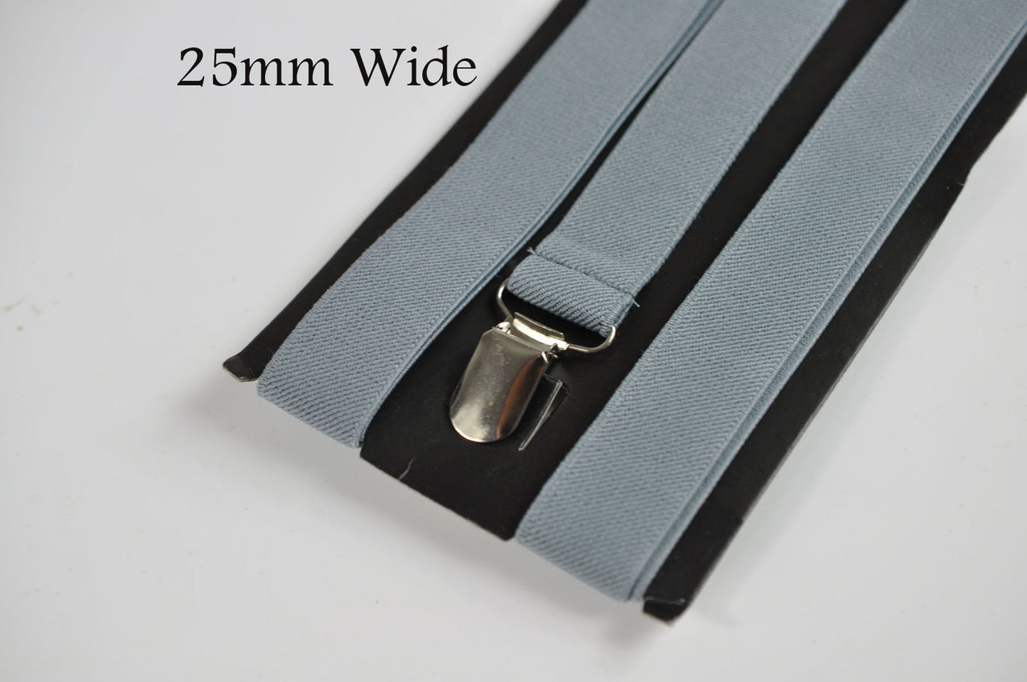 Brown Coffee Skinny Narrow Velvet Bow tie + Light Grey Gray Elastic Suspenders Braces for Men / Teenage / Boy Kids / Baby Infant Toddler