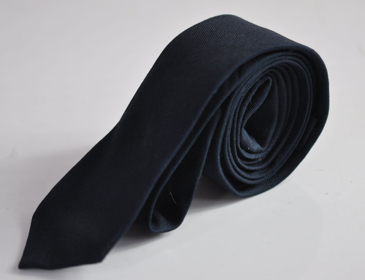 Men Women Unisex Dark Navy Blue Skinny 100% Cotton Necktie Neck Tie for Wedding Party Prom