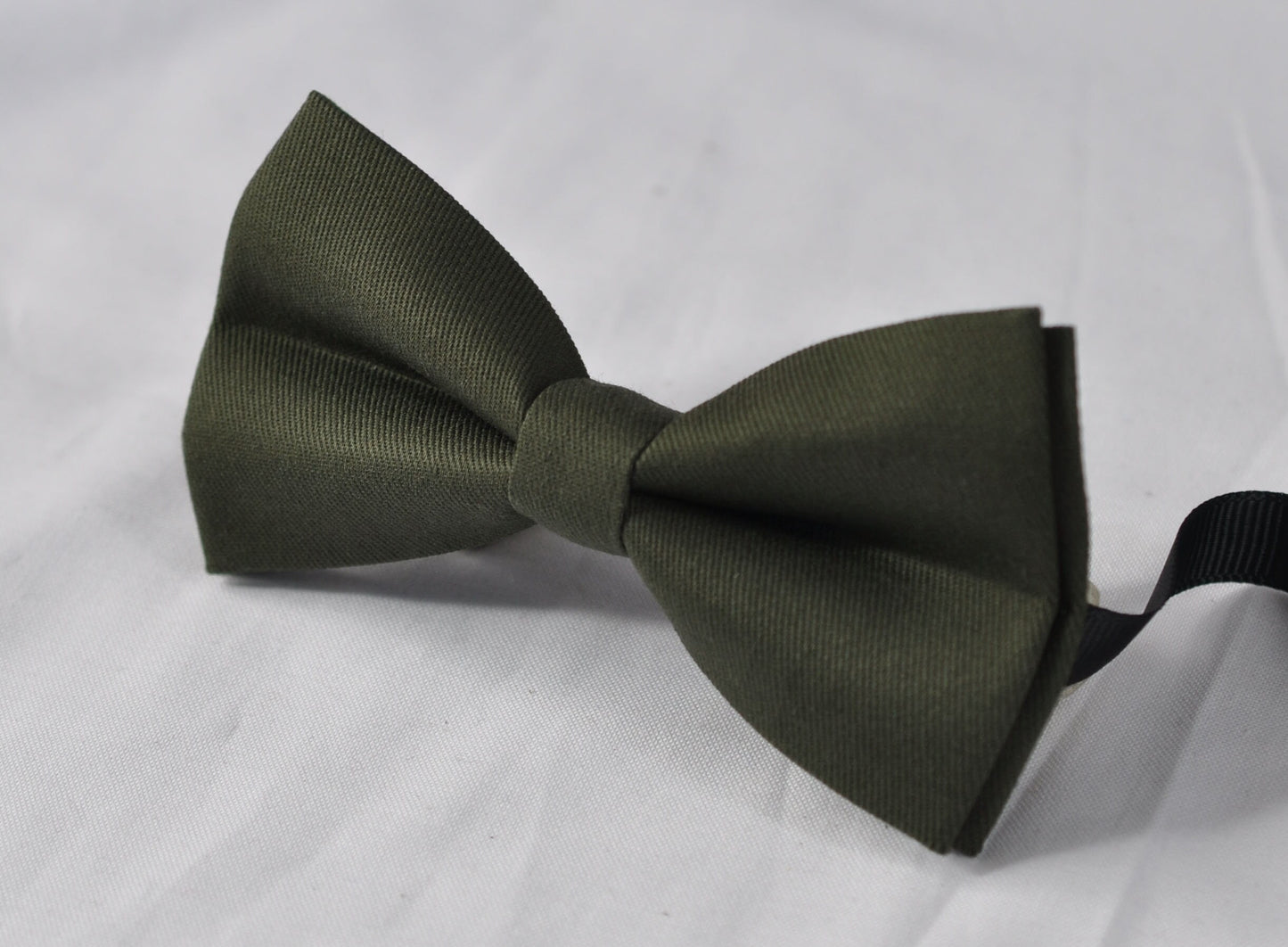 Olive Green Army Green COTTON Bow tie Bowtie + matched pocket Square Hanky Handkerchief Wedding for Men / Youth / Boys Kids / Baby Infant