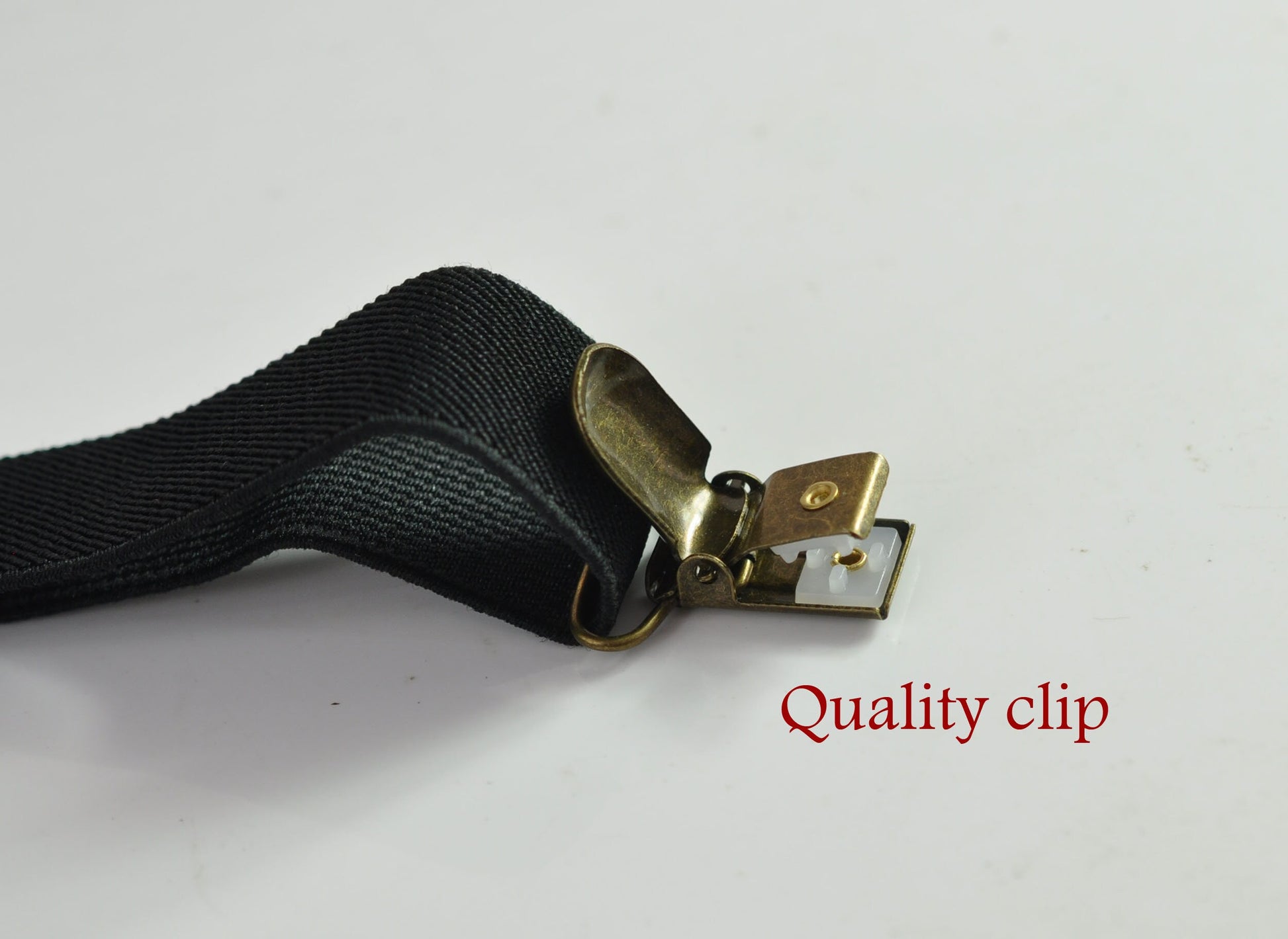 Black 25MM Elastic Y-Back Suspenders Braces Bronze Metal Clips for Men Adult / Youth Teenage / Kids Boy /Toddler Baby Infant