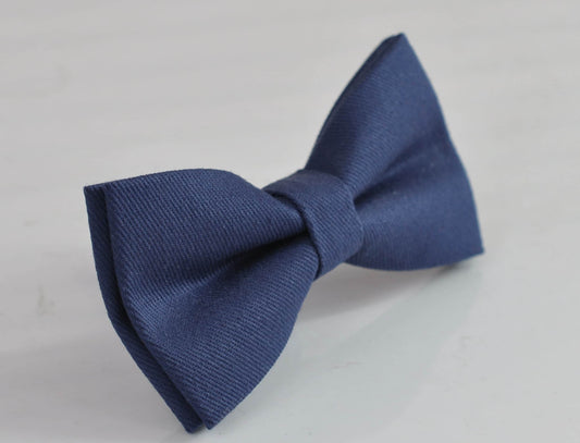 Sapphire Yale Steel Blue Pretied Cotton Bow tie Bowtie for Men Adult / Youth Teenage / Boy Kids / Toddler Baby Infant