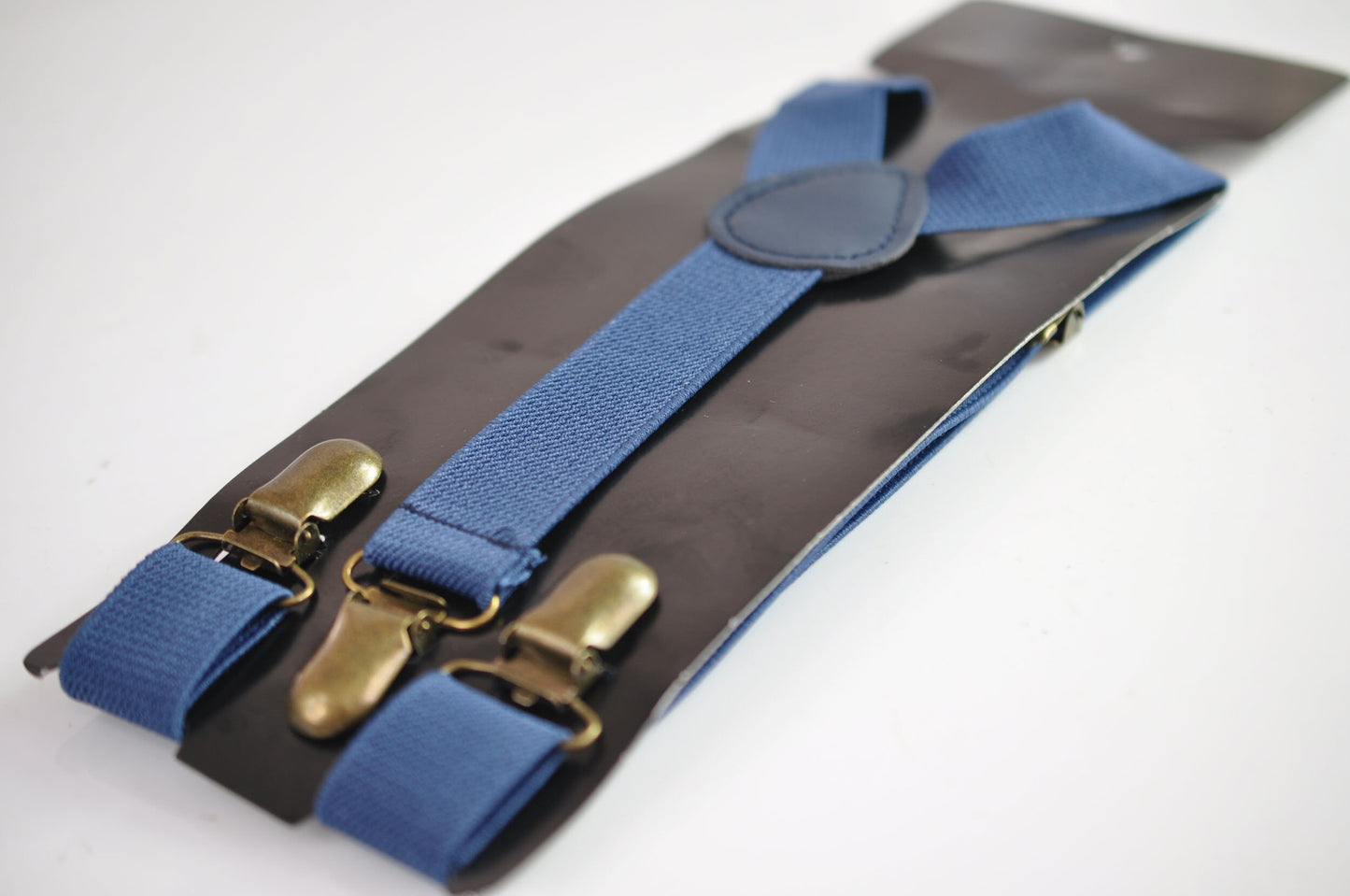 Sapphire Yale Steel Blue COTTON Bow tie + Matched Elastic Suspenders Braces for Baby infant Toddler/ Kids Boy / Youth Teenage / Men