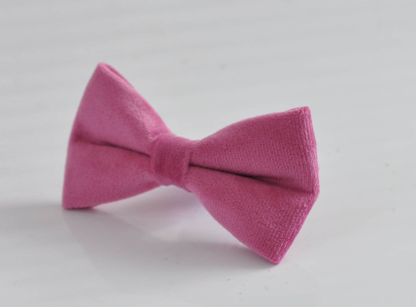 Candy Pink Hot Pink Rose Pink Velvet Bow tie + Tan Brown Elastic Suspenders Braces for Men / Youth / Boys Kids / Baby Infant Toddler