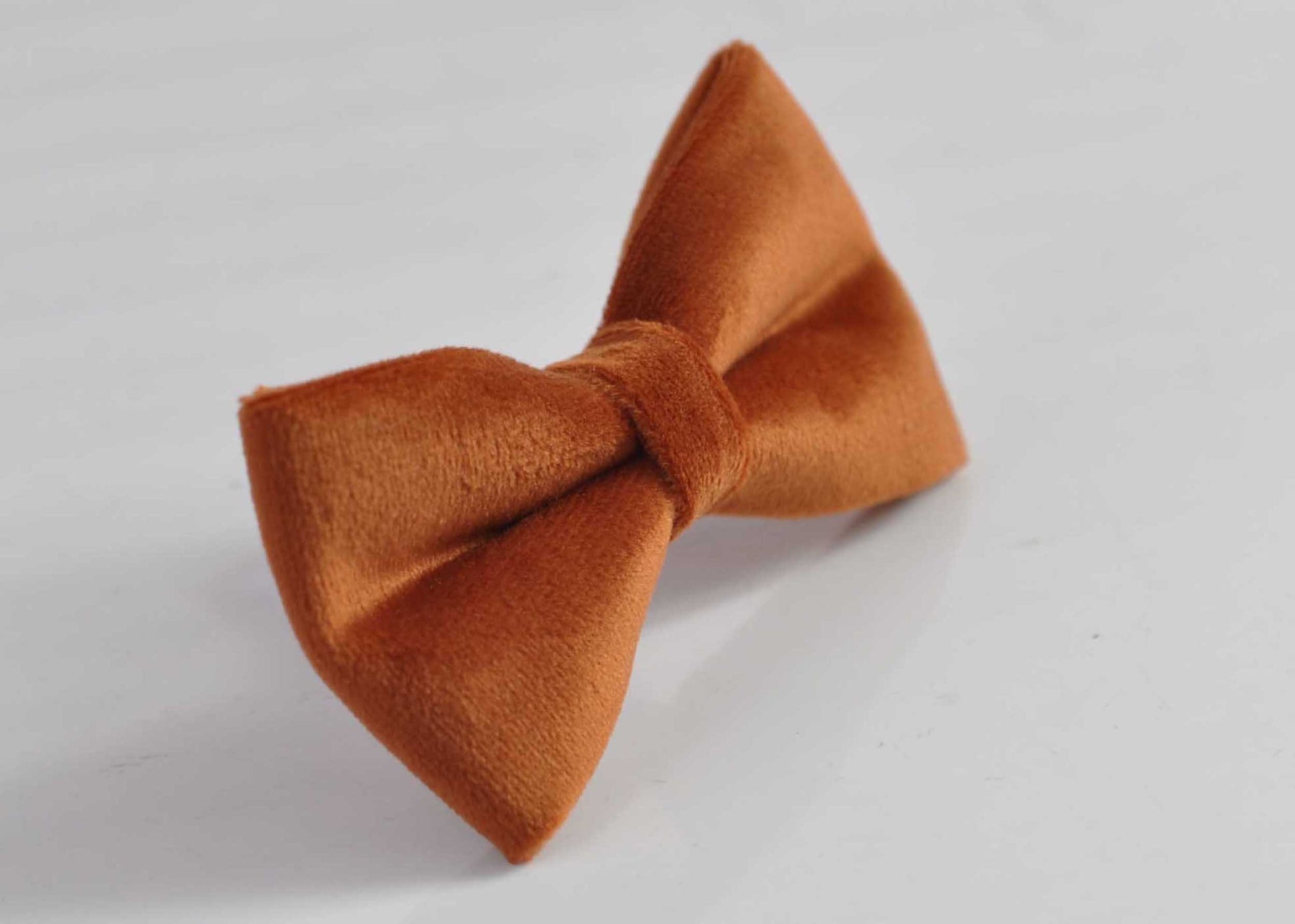 Rusty Rust BrownVelvet Bow tie + Tan Brown Elastic Suspenders Braces for Men / Youth / Boys Kids / Baby Infant Toddler