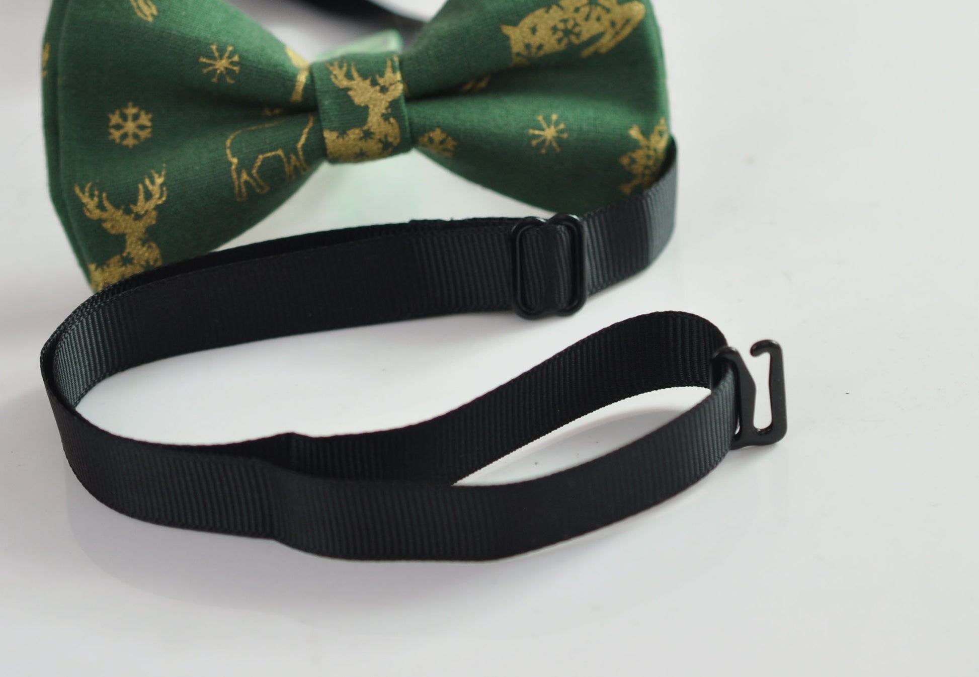 Xmas Christmas Elk Deer Green Bow tie + Brown Coffee Chocolate Suspenders Braces for Men / Youth Teenage/ Boys Kids / Baby Infant Toddler