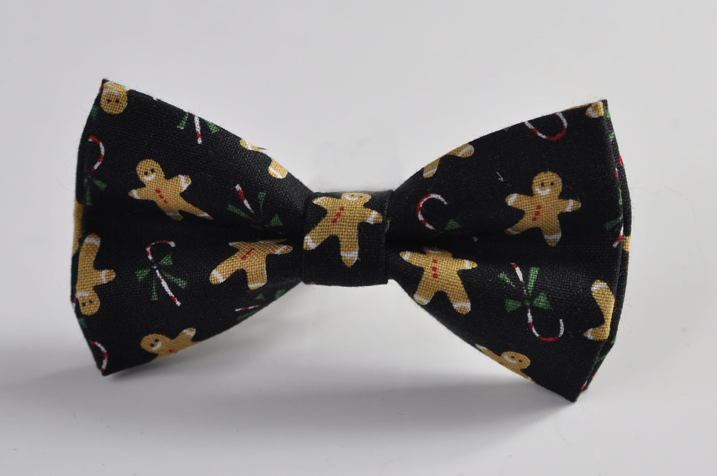 Gingerbread Man Christmas Xmas Cotton Bow tie + Black Elastic Suspenders for Baby infant Toddler / Kids Boy / Youth Teenage / Men Adult