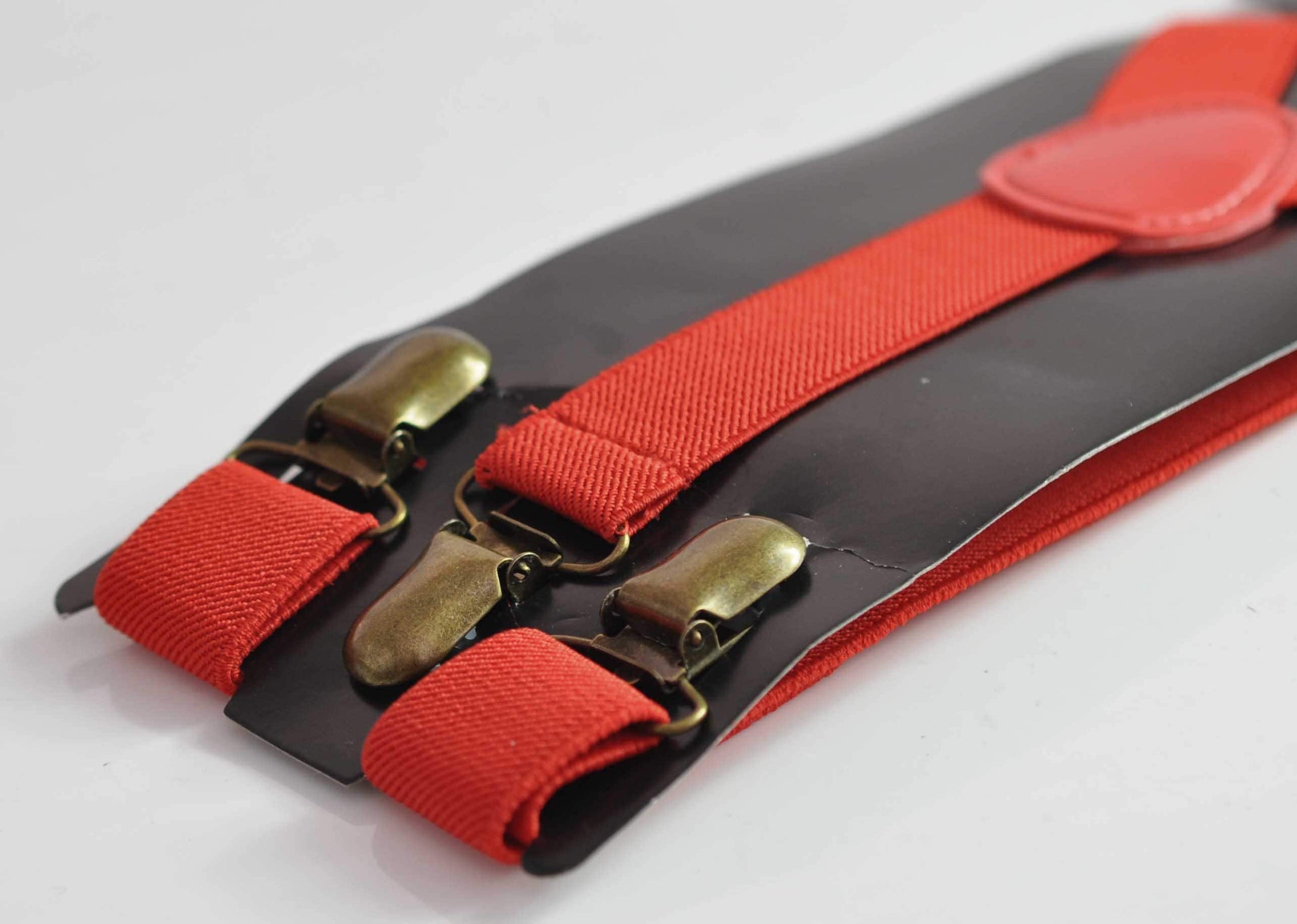 Xmas Christmas Gold Snowflake Stars Red Cotton Bow tie + Matched Elastic Suspenders Braces for Men / Youth/ Boys Kids / Baby Infant Toddler