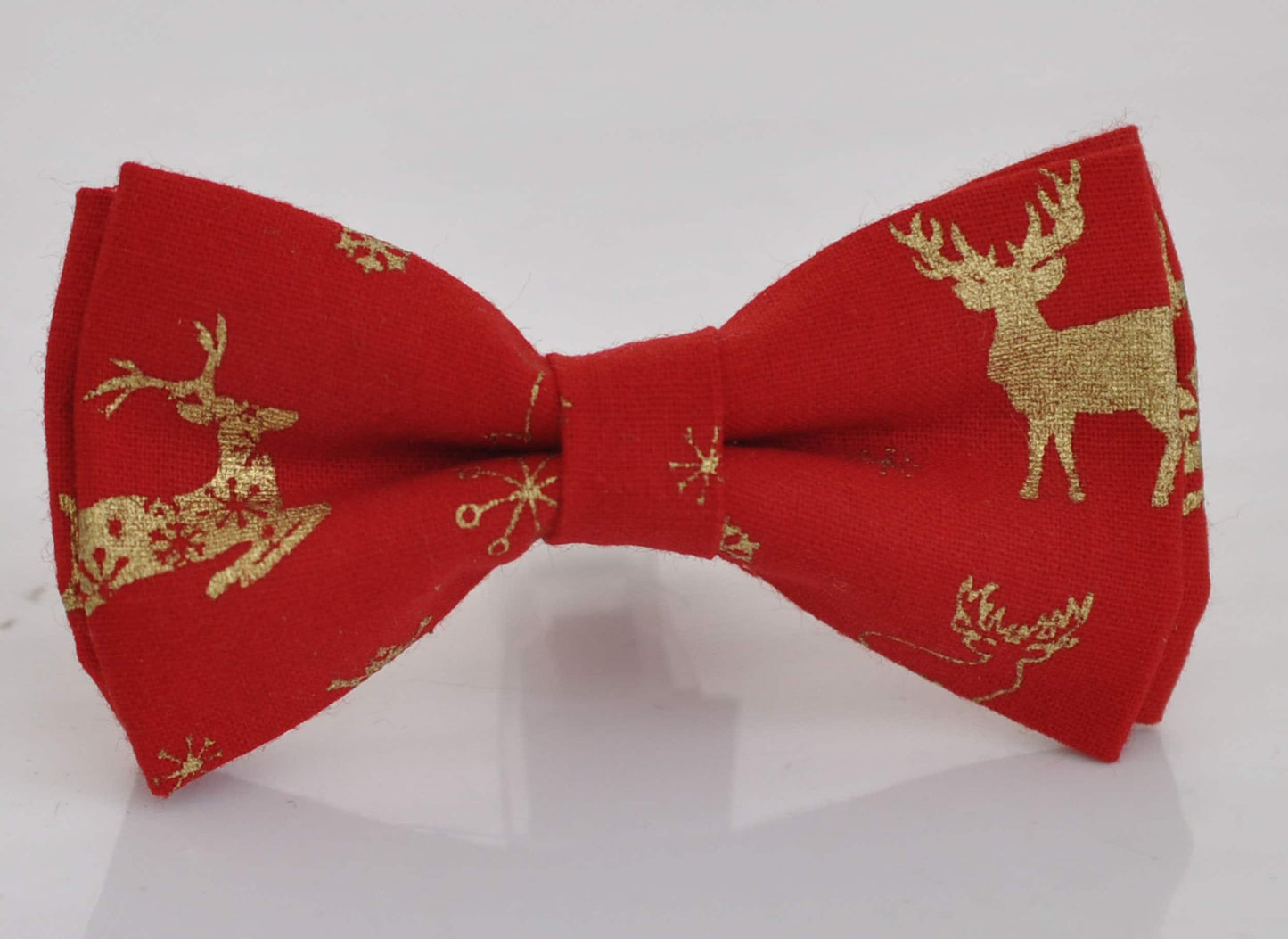 Xmas Christmas Elk Deer Red Cotton Bow tie + DarK Brown Coffee Elastic Suspenders Braces for Men / Youth / Boys Kids / Baby Infant Toddler