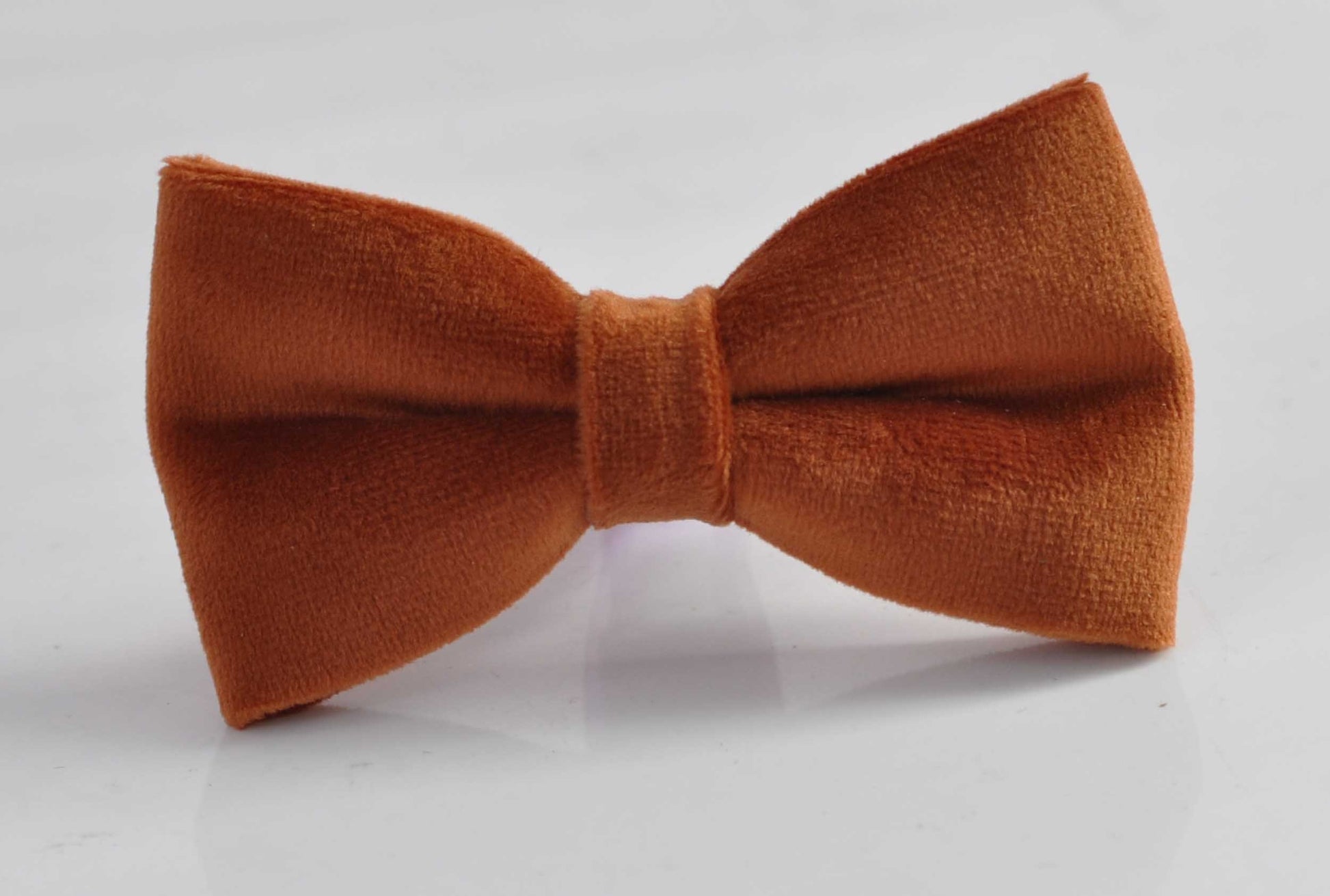 Rusty Rust BrownVelvet Bow tie + Tan Brown Elastic Suspenders Braces for Men / Youth / Boys Kids / Baby Infant Toddler